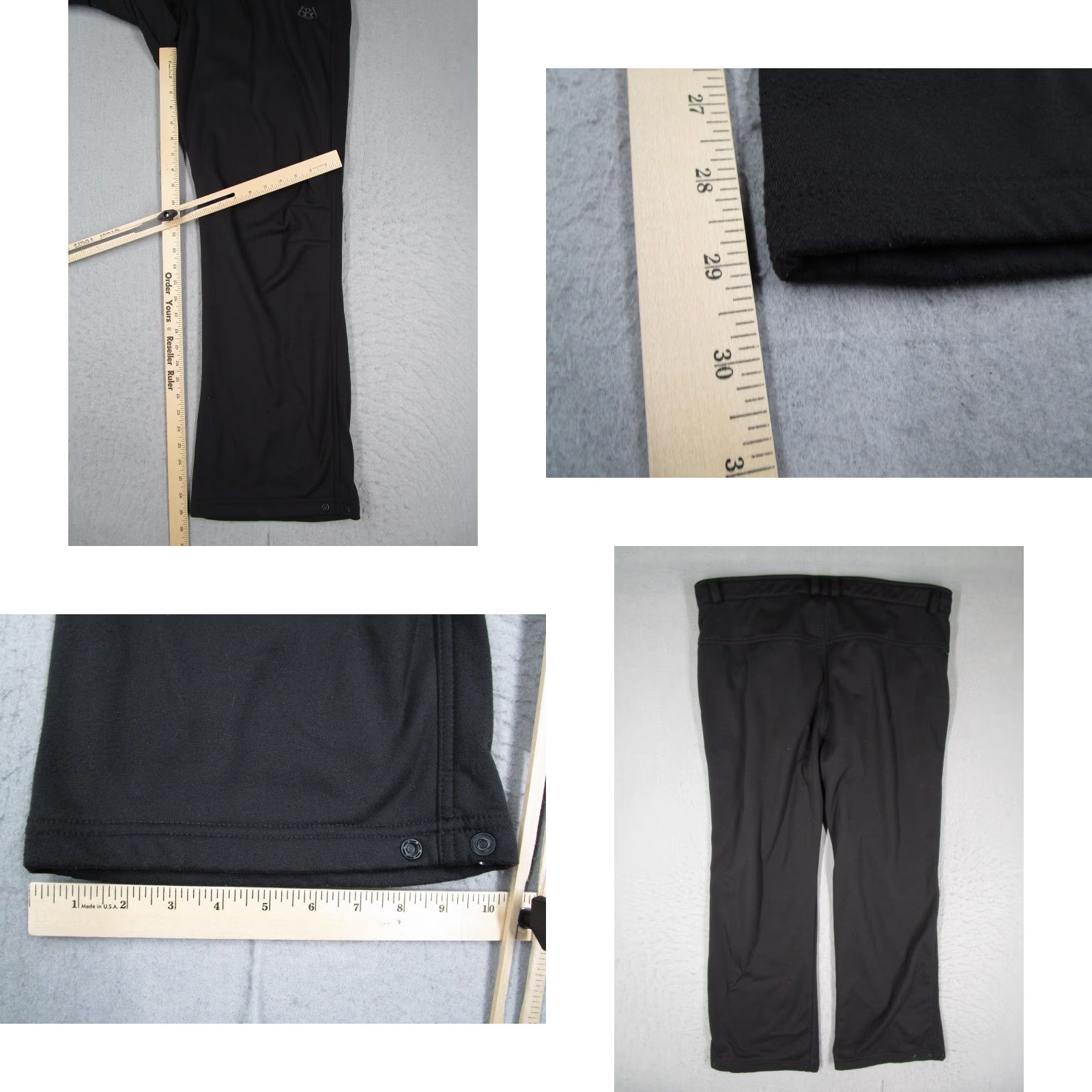 686 686 Pants Mens Large Black Fleece Lined Ski Snowboard Winter Insulated Pockets Zip Size US 33 - 8 Thumbnail