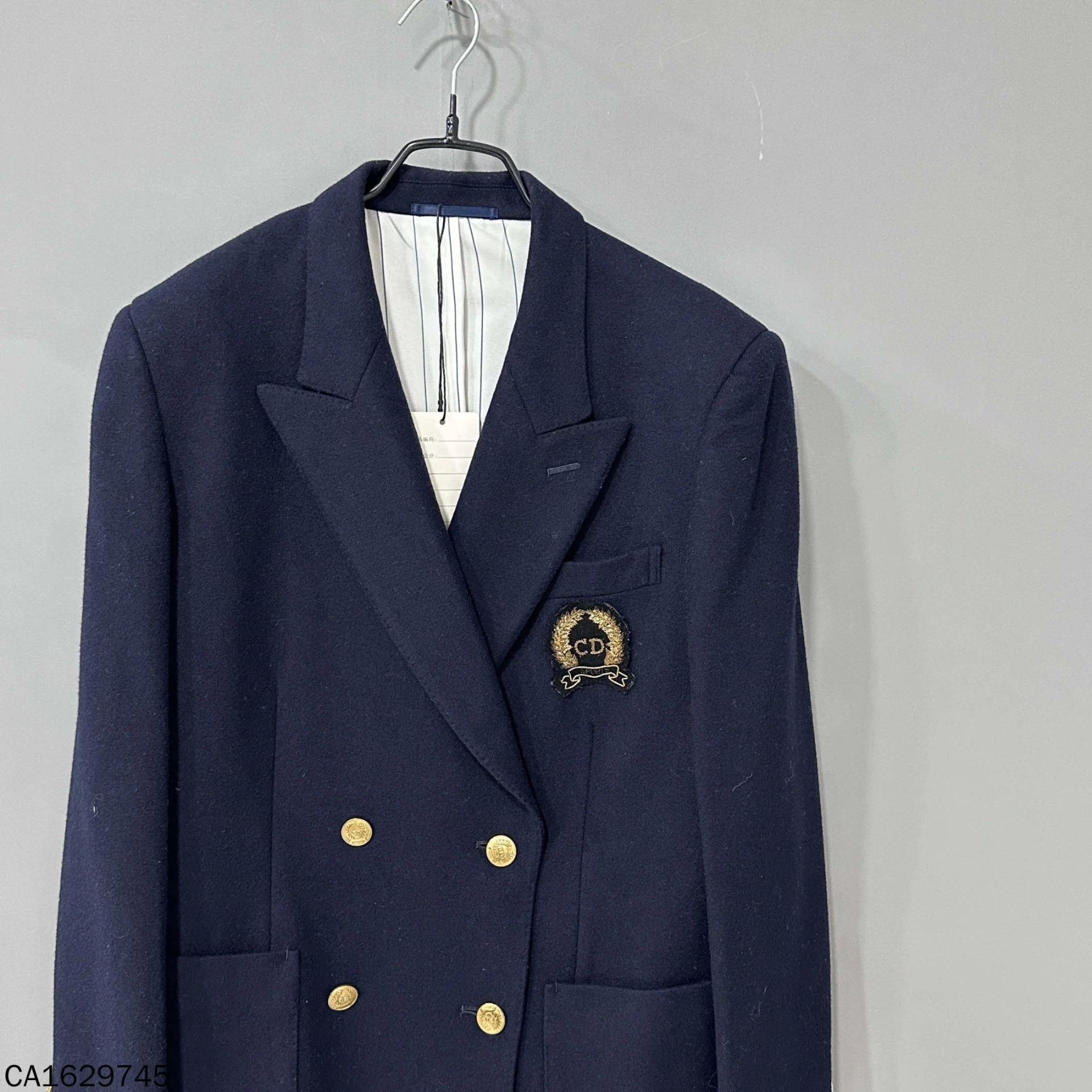 Dior Dior Badge Wheat 4k Gold Button Wool Blazer M Size M / US 6-8 / IT 42-44 - 2 Thumbnail