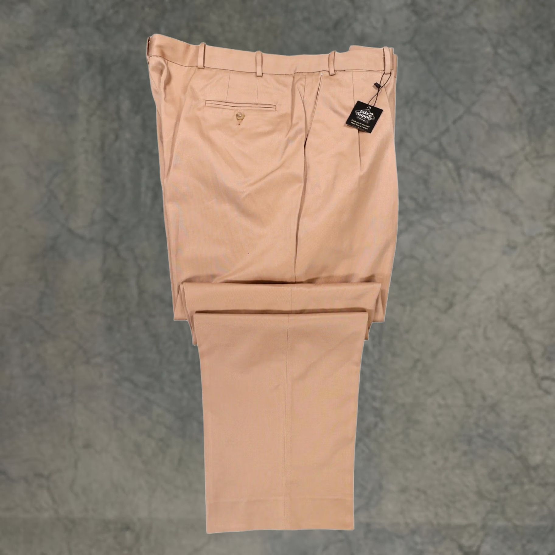 Lands' End Lands End Chino Pants Mens 44 Tan Pleated Cotton Blend Size US 44 / EU 60 - 1 Thumbnail
