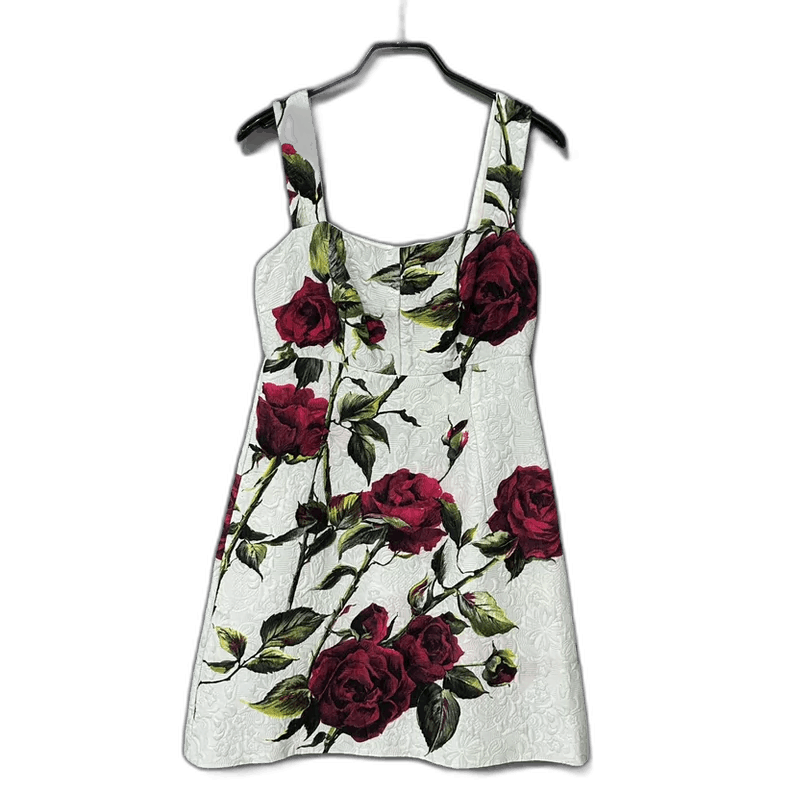 Dolce & Gabbana Dolce & Gabbana Rose Embroidered Dress Size S / US 4 / IT 40 - 1 Thumbnail