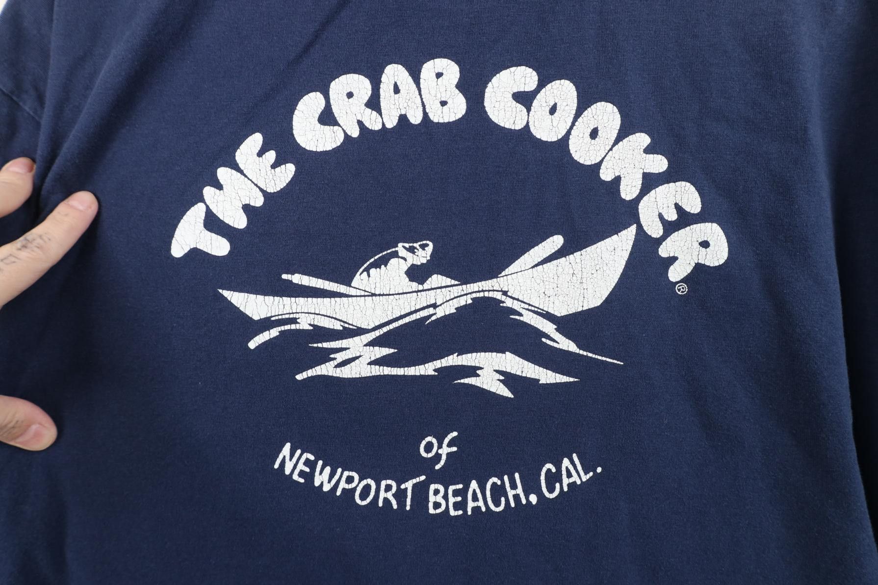 Vintage Y2K The Crab Cooker Newport Beach Eat Lots of Fish T-Shirt Size US L / EU 52-54 / 3 - 10 Thumbnail