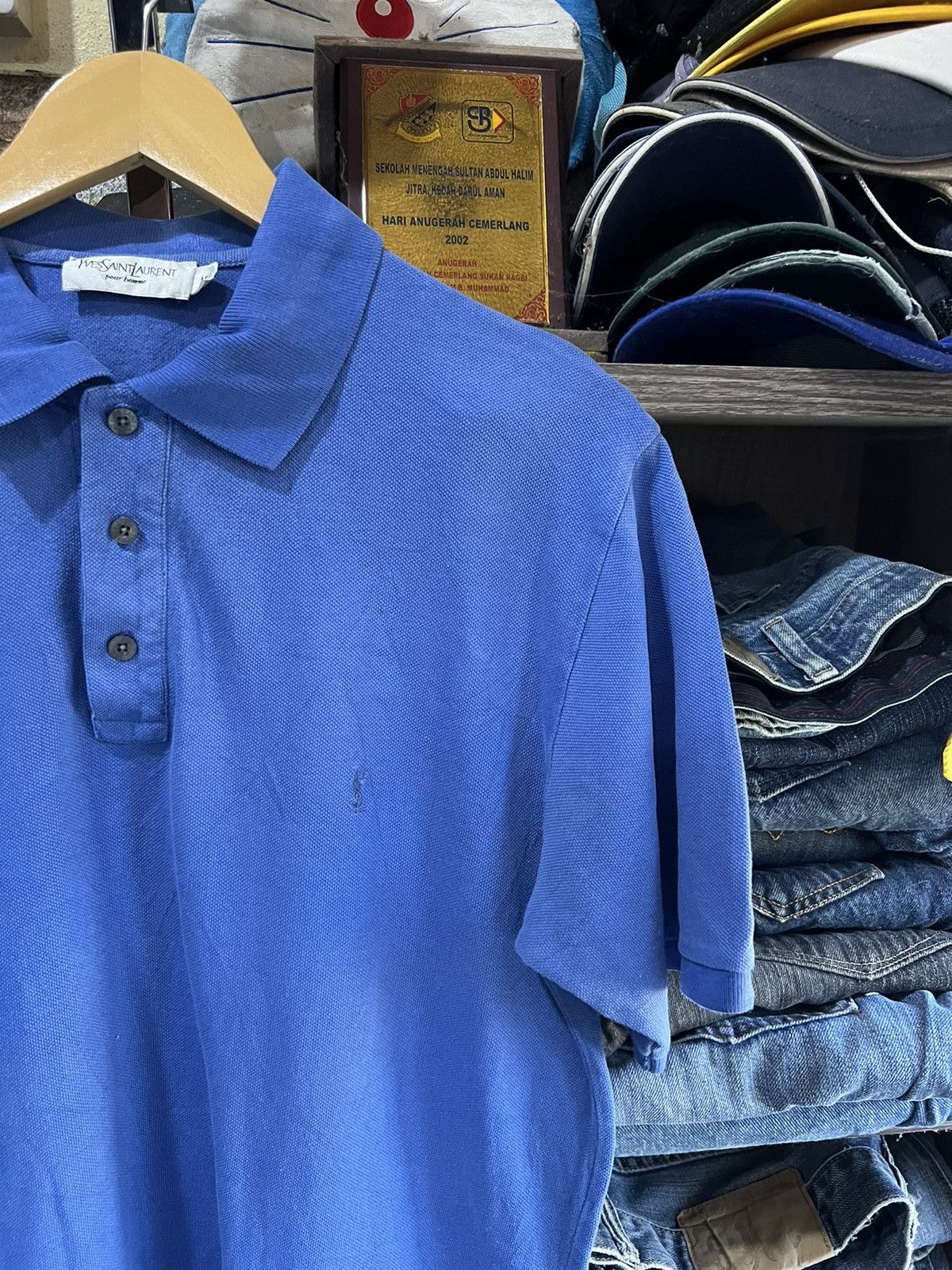 Yves Saint Laurent 🔥Vintage Yves Saint Laurent Pour Homme Polo Size US M / EU 48-50 / 2 - 4 Thumbnail