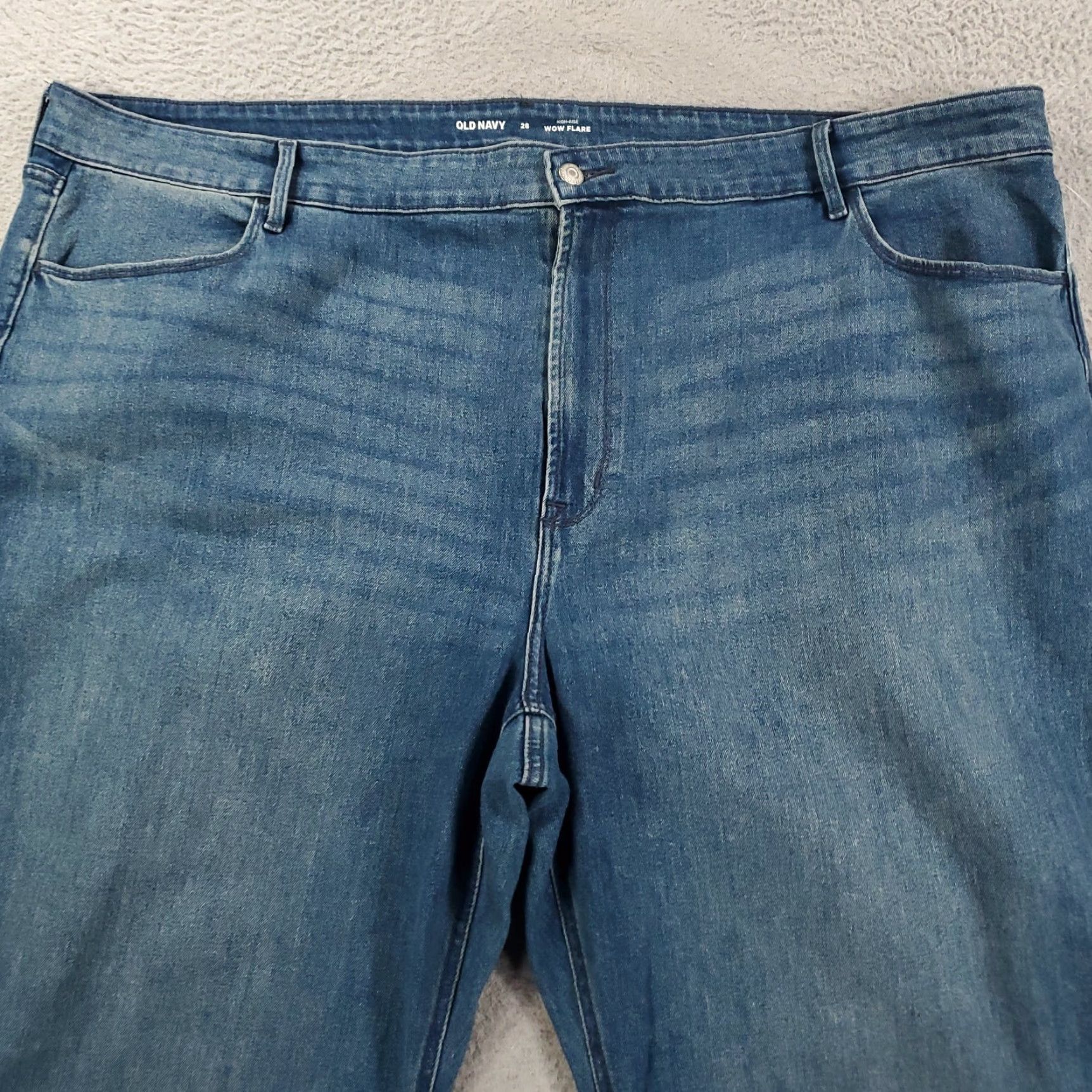 Old Navy Old Navy Jeans Womens Size 29 Flare Denim Blue Stretch Cotton Blend Spandex 5-Pocket Regular Plus 32in Inseam Womens Size 36" / US 14 / IT 50 - 3 Thumbnail