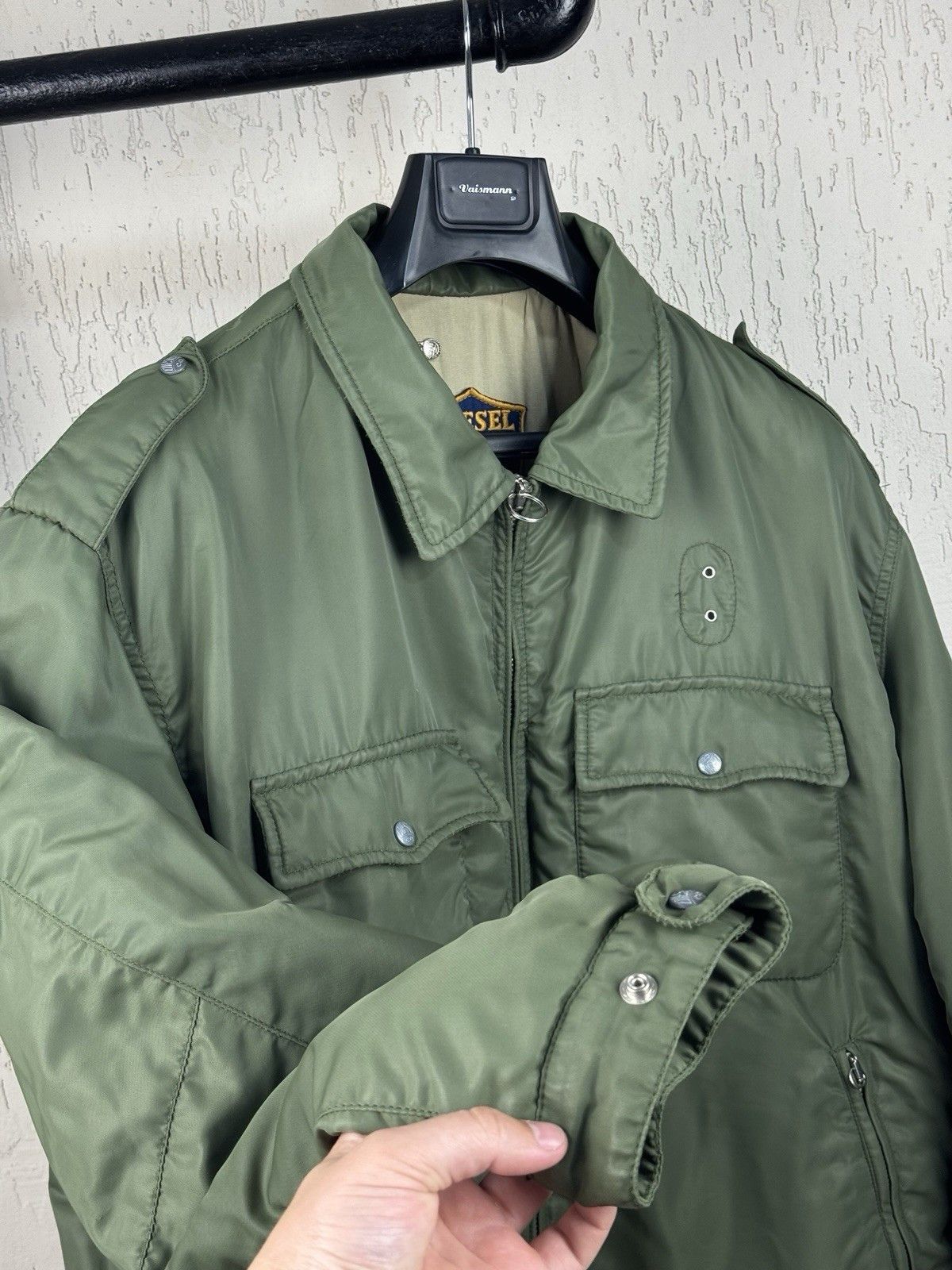Diesel × Vintage Diesel State Guard Military Bomber Jacket Made In Italy Size US XL / EU 56 / 4 - 4 Thumbnail