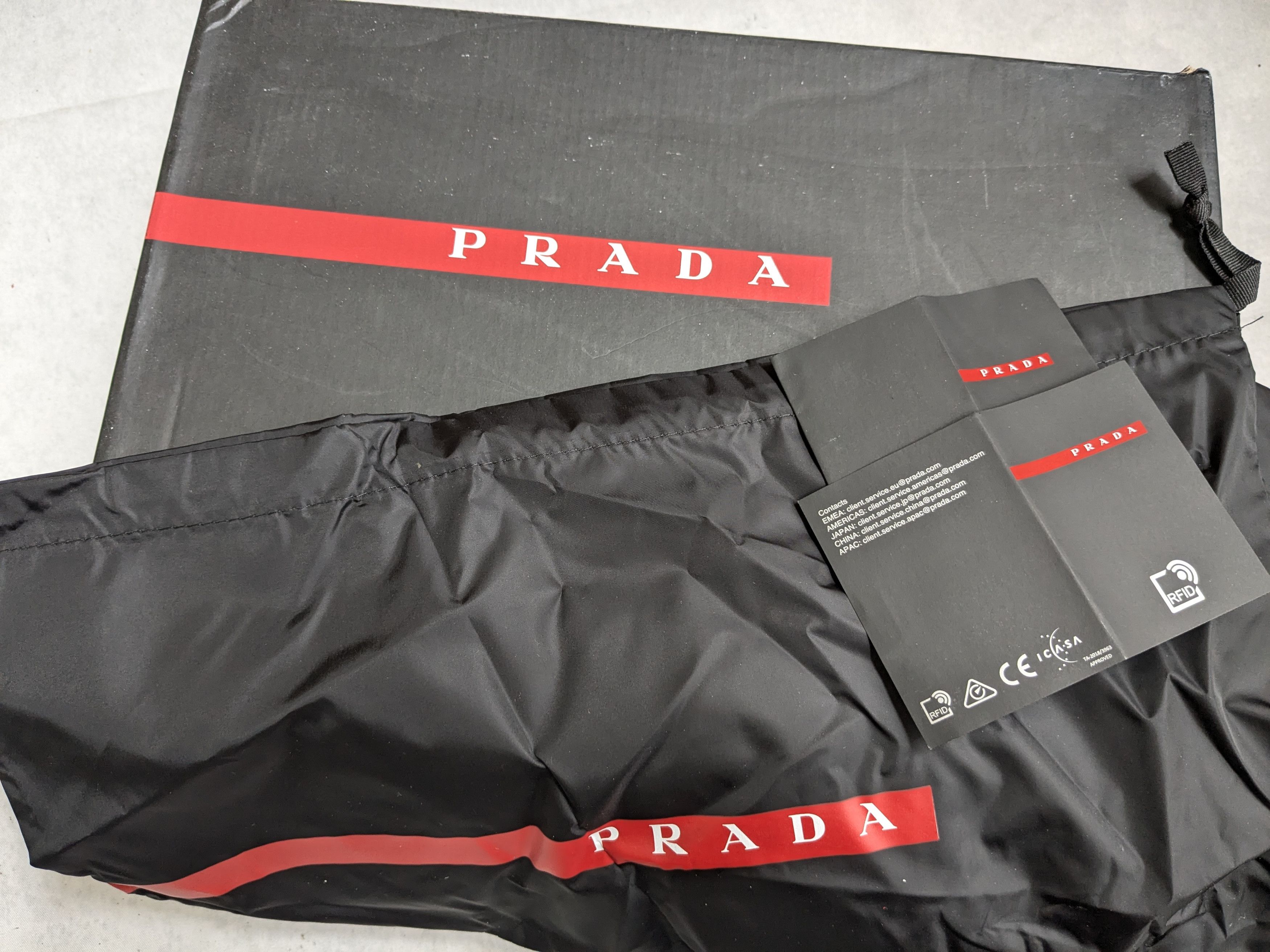 Prada Prada America's Cup Sneakers Black 11 Low Tops Red Size US 11 / EU 44 - 17 Thumbnail