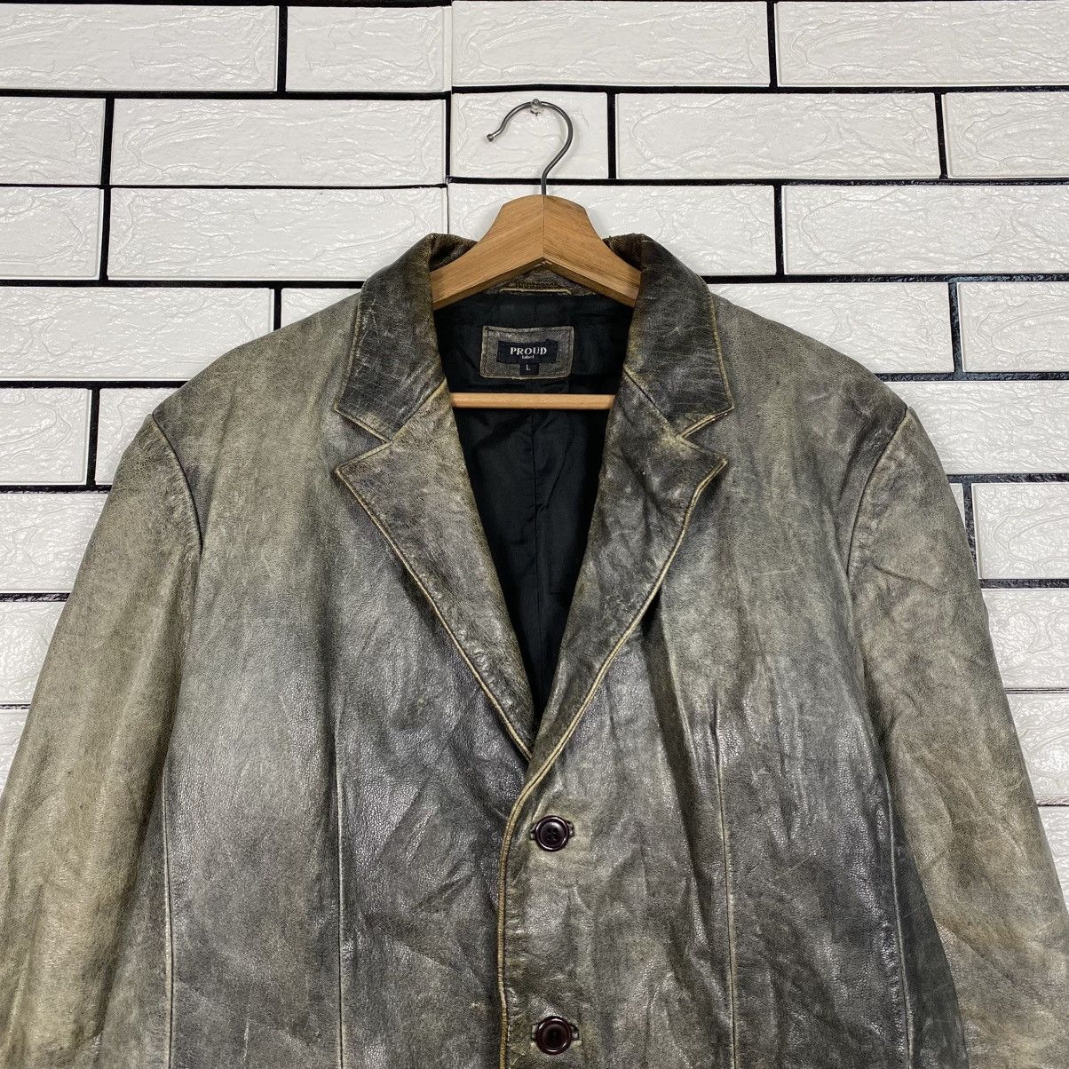 Japanese Brand 📌Vintage Genuine Leather Jacket Proud Label Issey Miyake Size US L / EU 52-54 / 3 - 4 Thumbnail