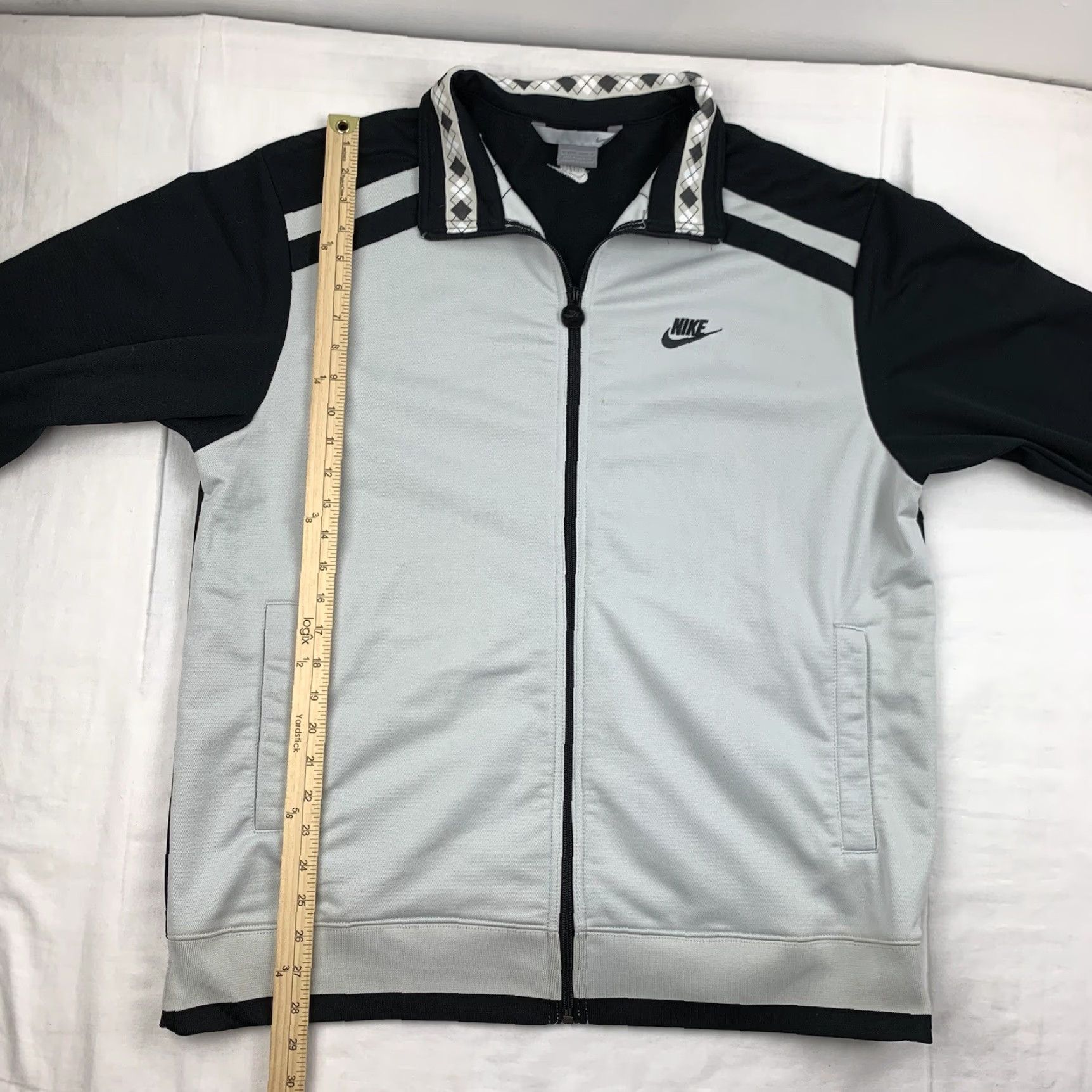 Nike VINTAGE Nike Jacket Men M Gray Black Y2K Track Soccer Sports Silver Tag Size US M / EU 48-50 / 2 - 7 Thumbnail
