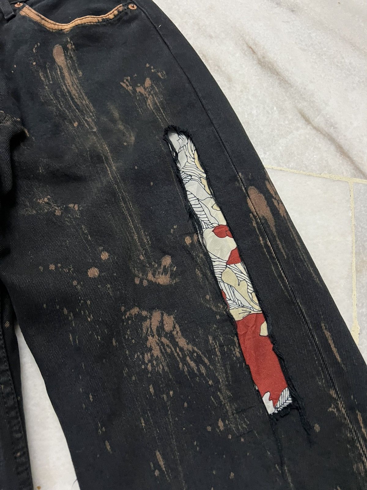 Levi's 💥Insane 90’s Levis 501 Distressed Black Jeans Size US 30 / EU 46 - 9 Thumbnail