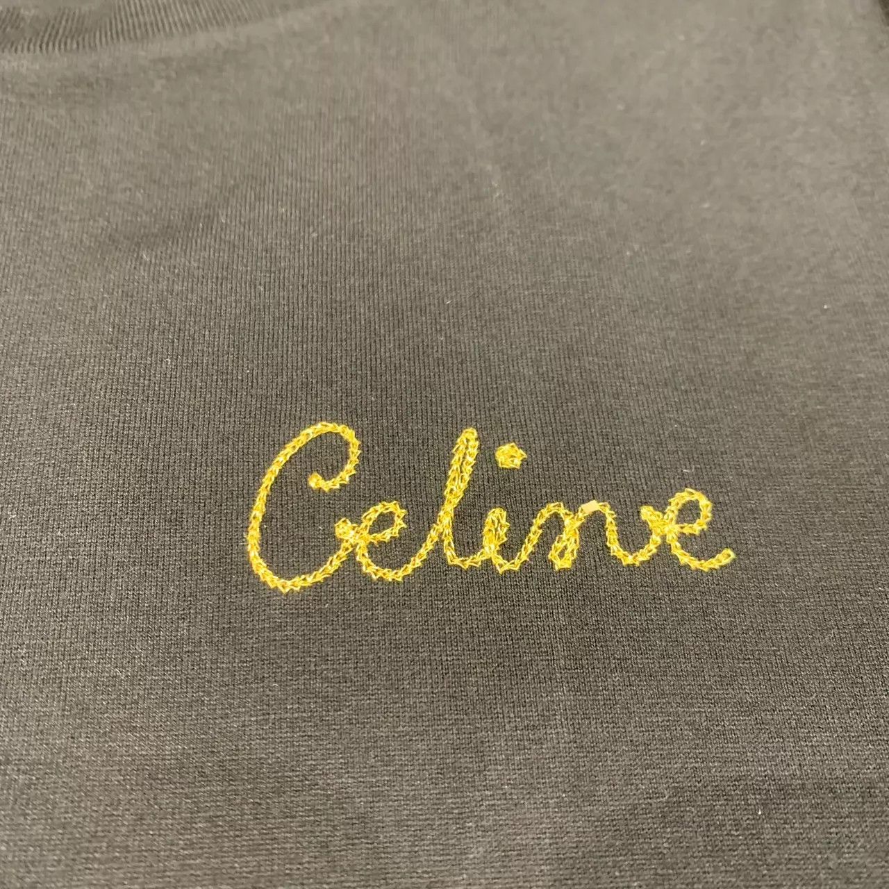 Celine Celine Black Gold Logo Short Sleeve Tee S 95 New Size S / US 4 / IT 40 - 6 Thumbnail