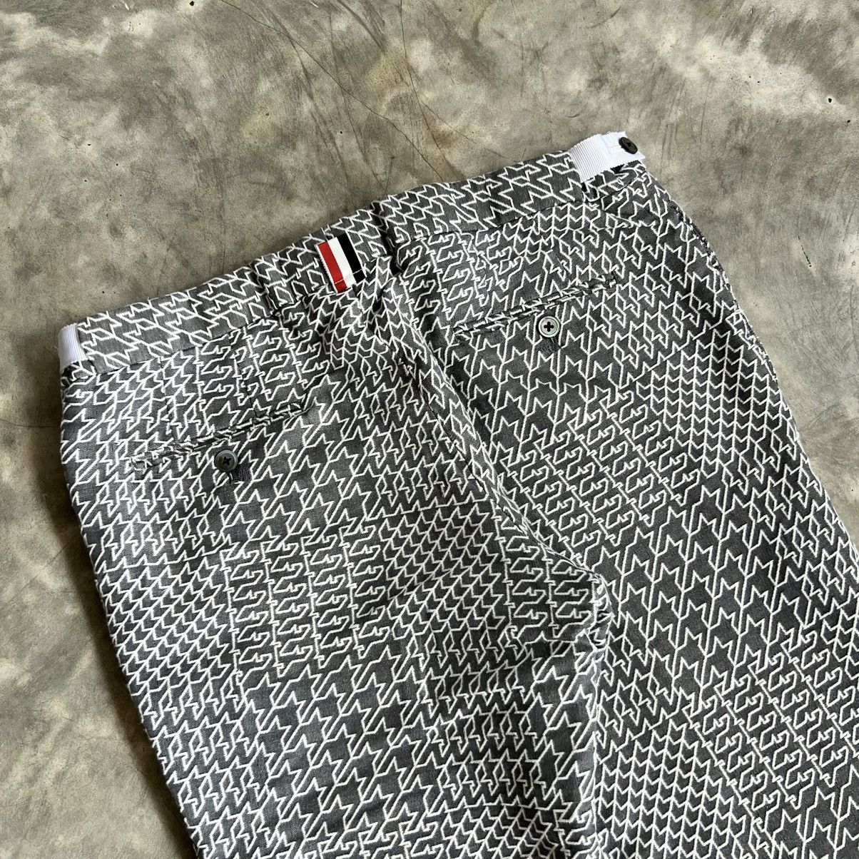 Thom Browne Thom Browne Grey Geometric Pattern Trousers Size US 36 / EU 52 - 4 Thumbnail