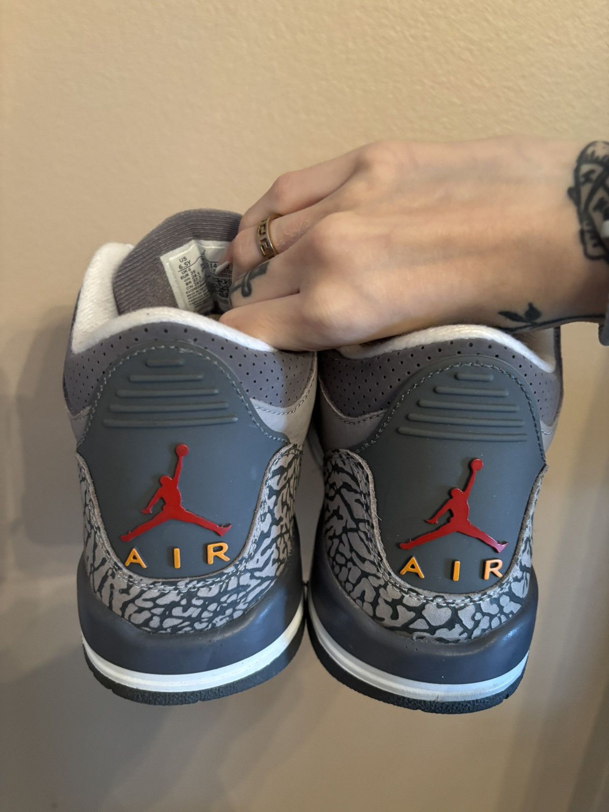 Jordan Brand Air Jordan 3 Retro GS 'Cool Grey' 2021 Size US 6.5 / EU 39-40 - 4 Thumbnail