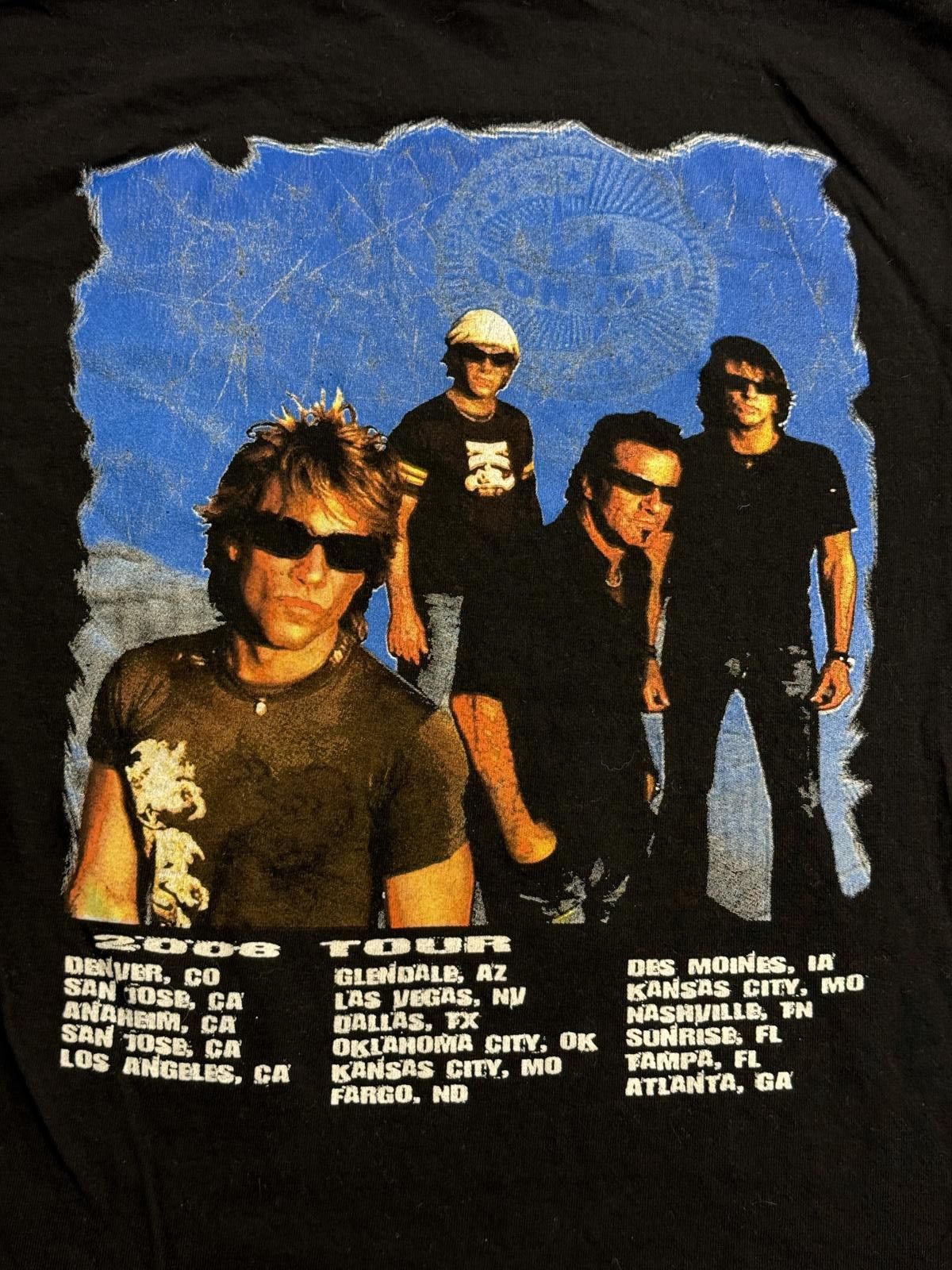 Other Bon Jovi Band Tour T-shirt 2008 Band Photo on Back - L Size US S / EU 44-46 / 1 - 6 Thumbnail