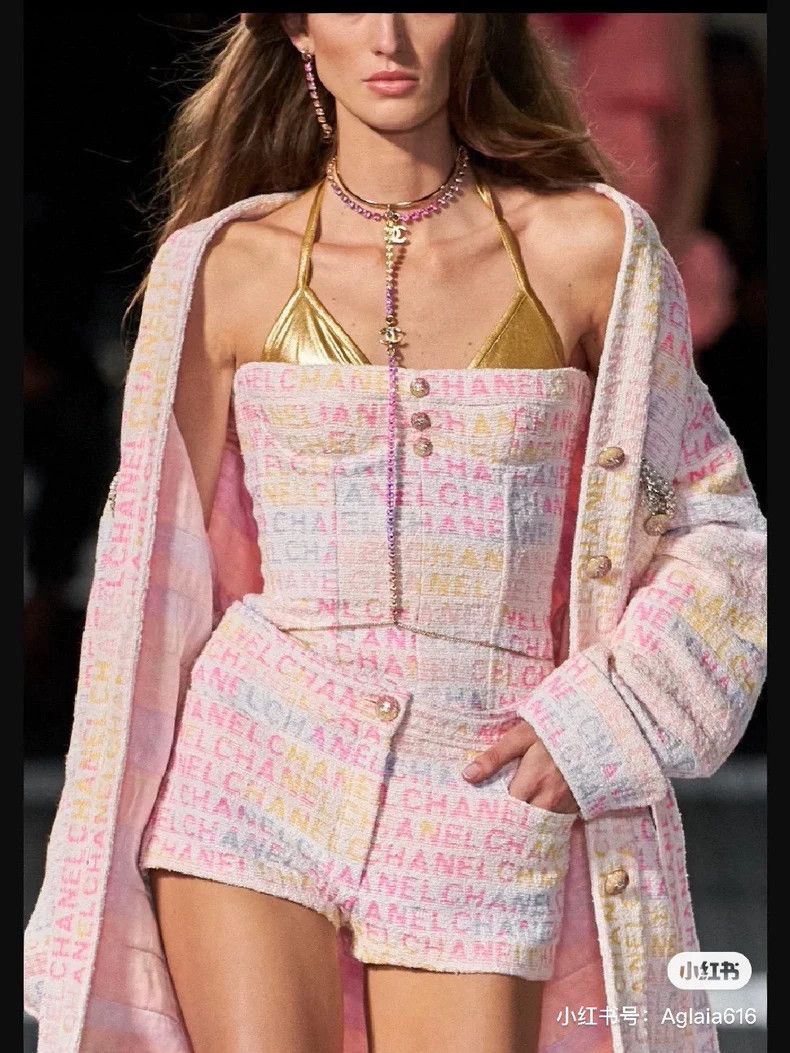 Chanel Chanel 24c pink logo braided suspender Size XXS / US 00 / IT 34 - 5 Thumbnail