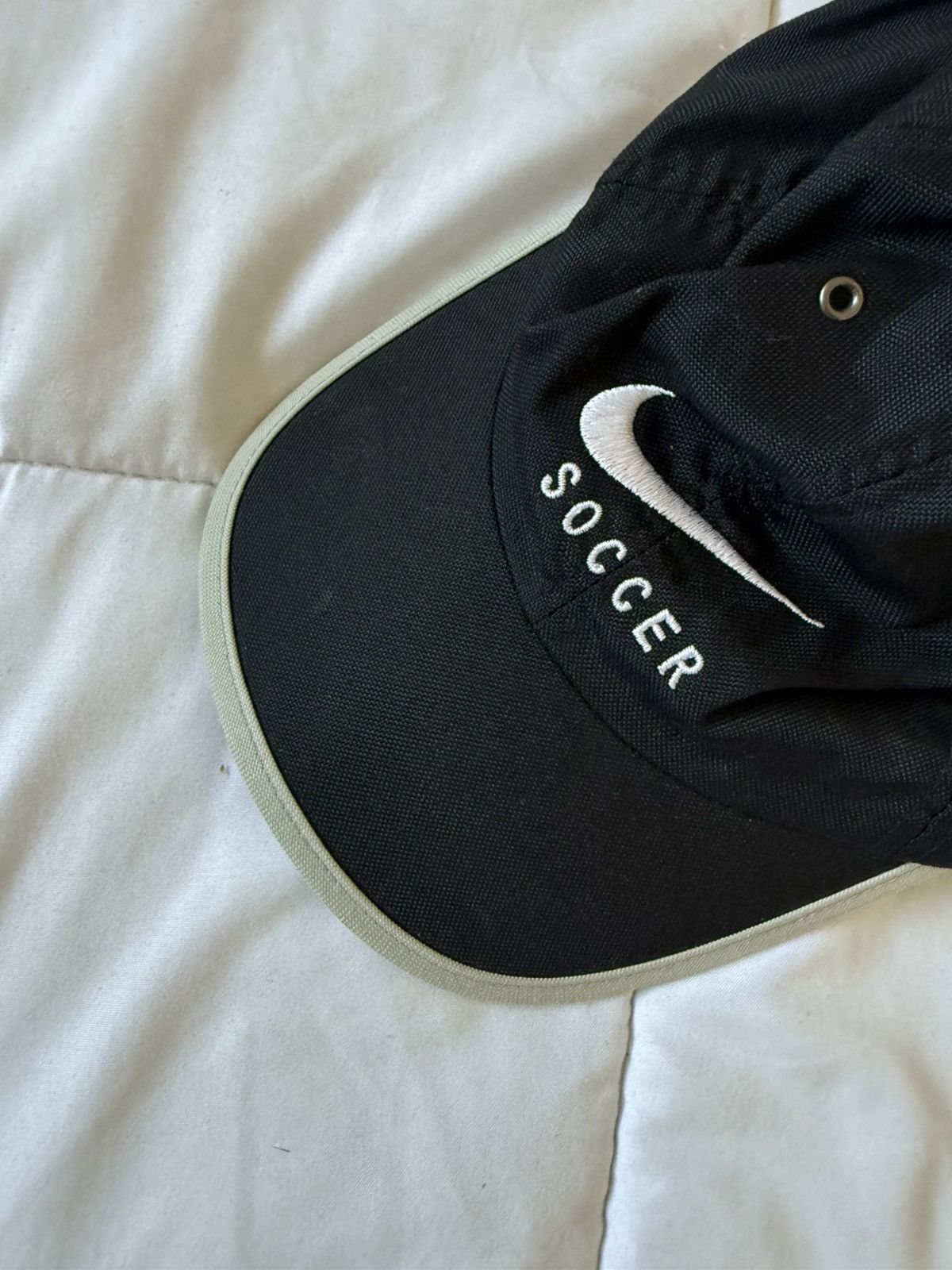 Nike 90s Nike Black and White Soccer Strap Back Size ONE SIZE - 5 Thumbnail