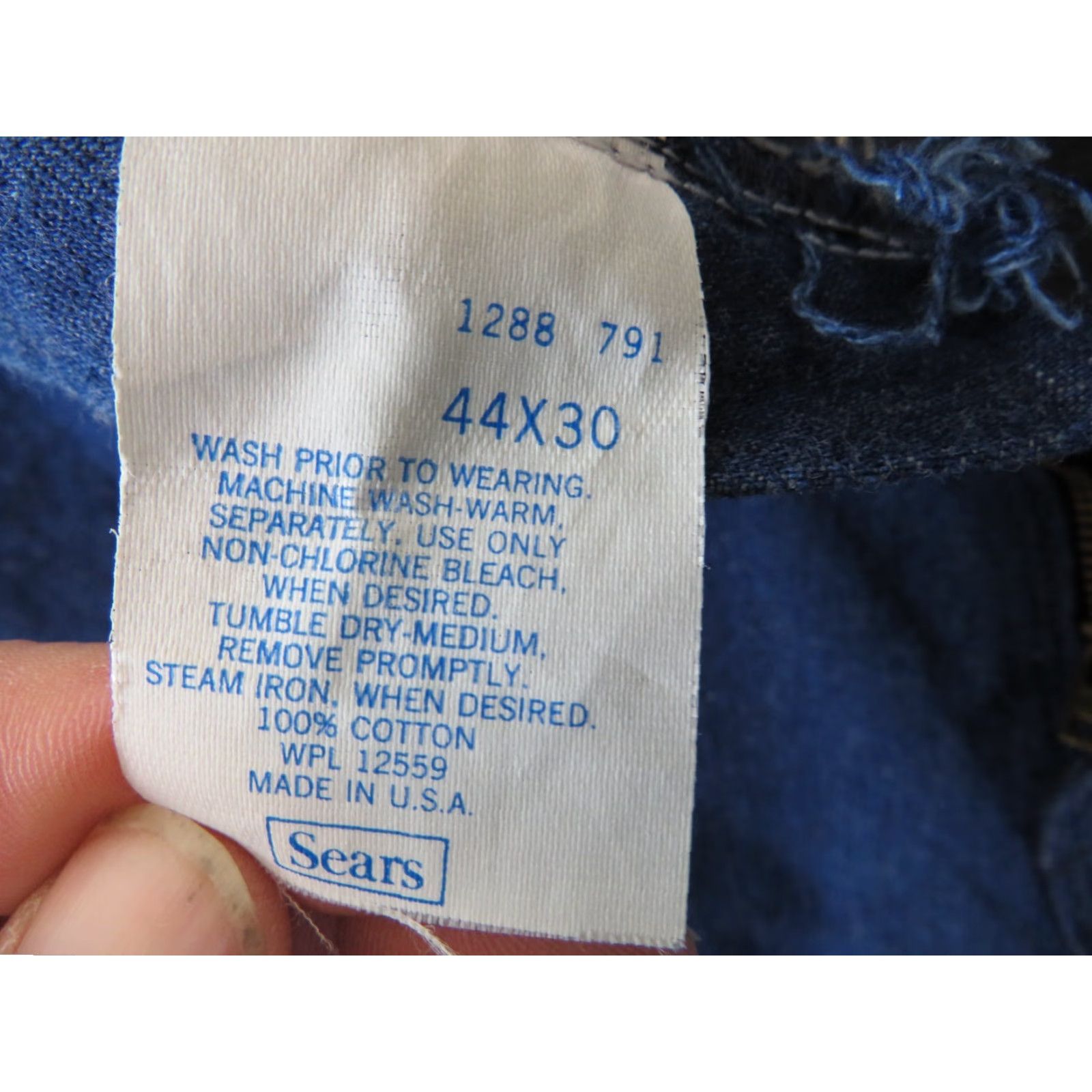 Sears Sears Jeans Carpenters Regular Jeans pants 44X30 Blue Denim Belt Loops 52 New Without Tags Mens Vintage? (No, Vintage: No) Size US 36 / EU 52 - 6 Thumbnail
