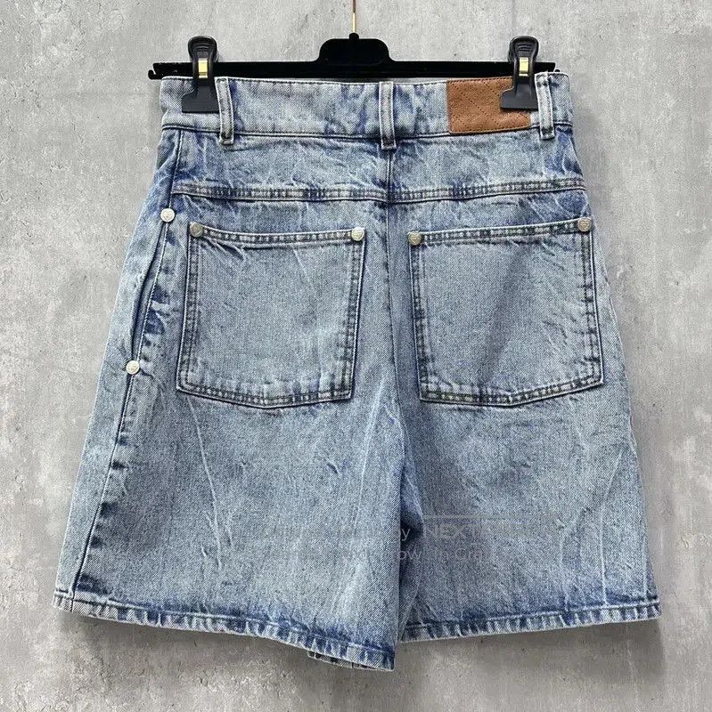 Chanel Chanel Light Blue Cotton Women's Shorts . Size 23" - 2 Thumbnail