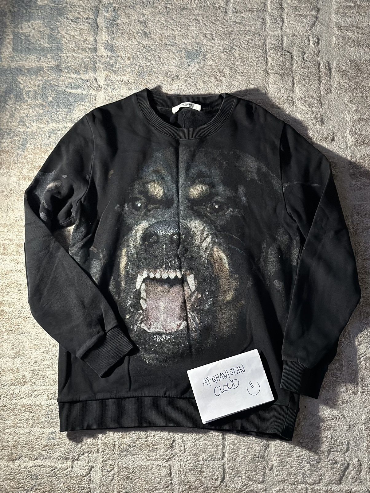 Image of Givenchy x Riccardo Tisci Rottweiler Sweatshirt Crewneck in Black, Men's (Size XS)