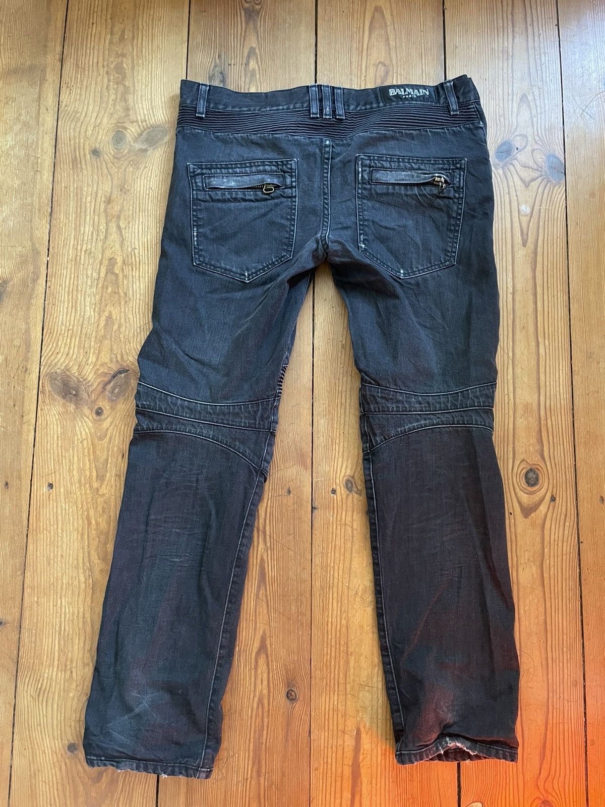 Balmain AW10 Balmain by Decarnin Baked Bikers Size US 32 / EU 48 - 3 Thumbnail