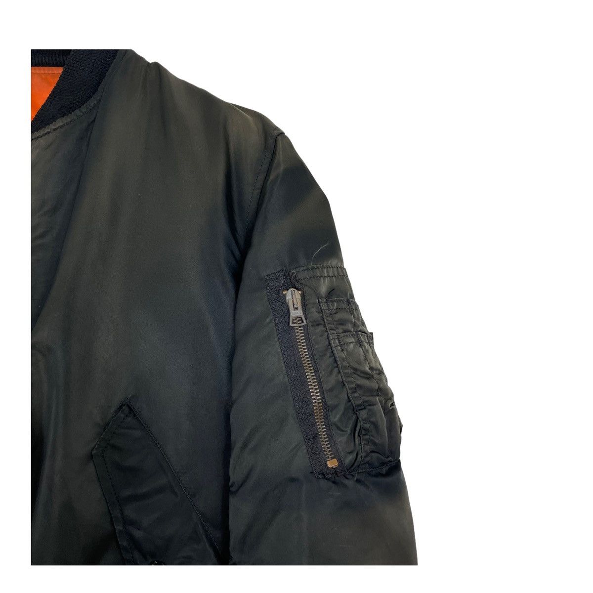 Alpha Industries × Vintage 💥80s SUNFADED BLACK ALPHA INDUSTRIES MA1 RIOT BOMBER Size US M / EU 48-50 / 2 - 6 Thumbnail