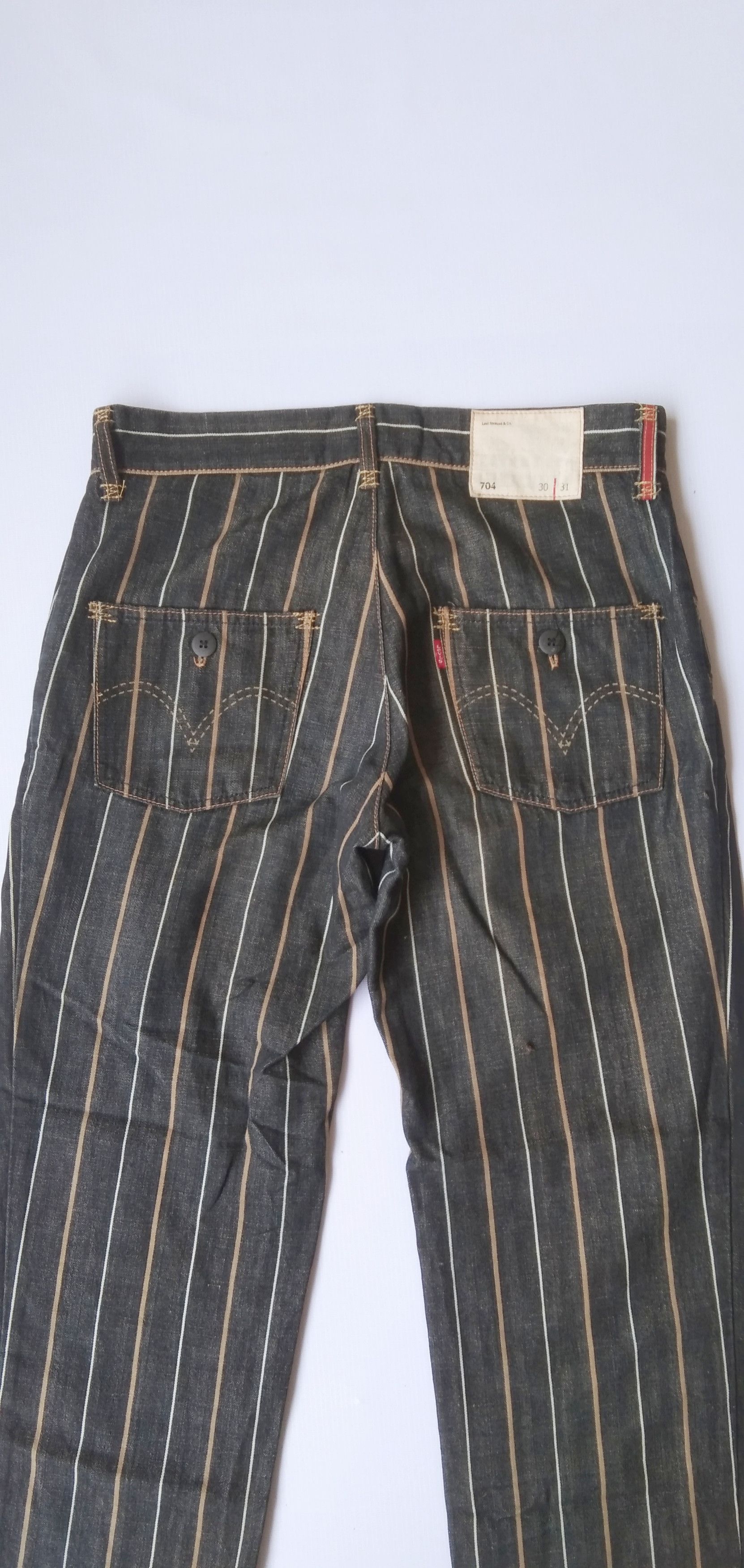 Levi's × Vintage 704 levis denim stipe pants Size 30" / US 8 / IT 44 - 2 Thumbnail