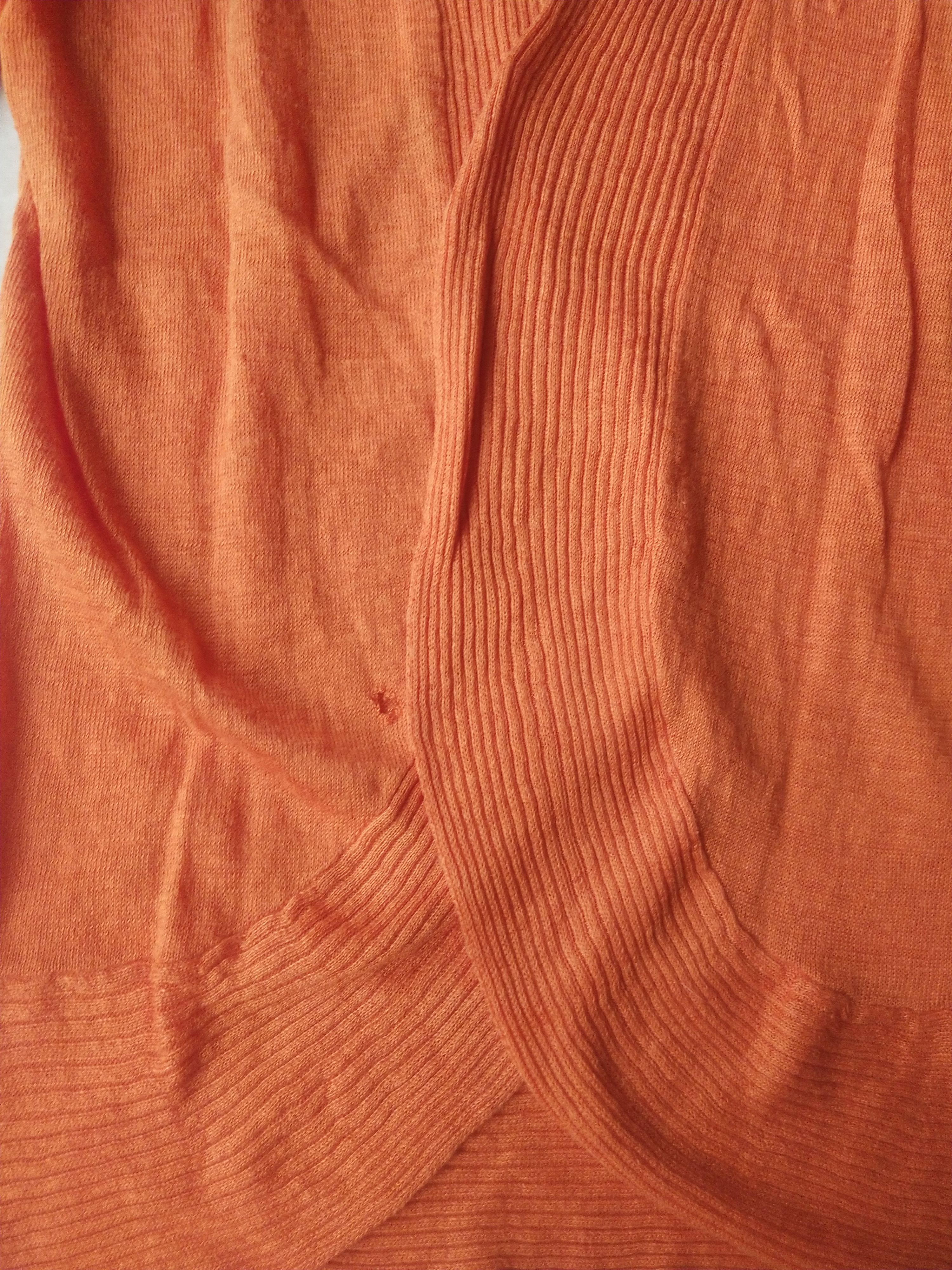 Krizia Uomo Evex by Krizia Sanyo Shokai 100% Linen Orange Cardigan Size M / US 6-8 / IT 42-44 - 3 Thumbnail