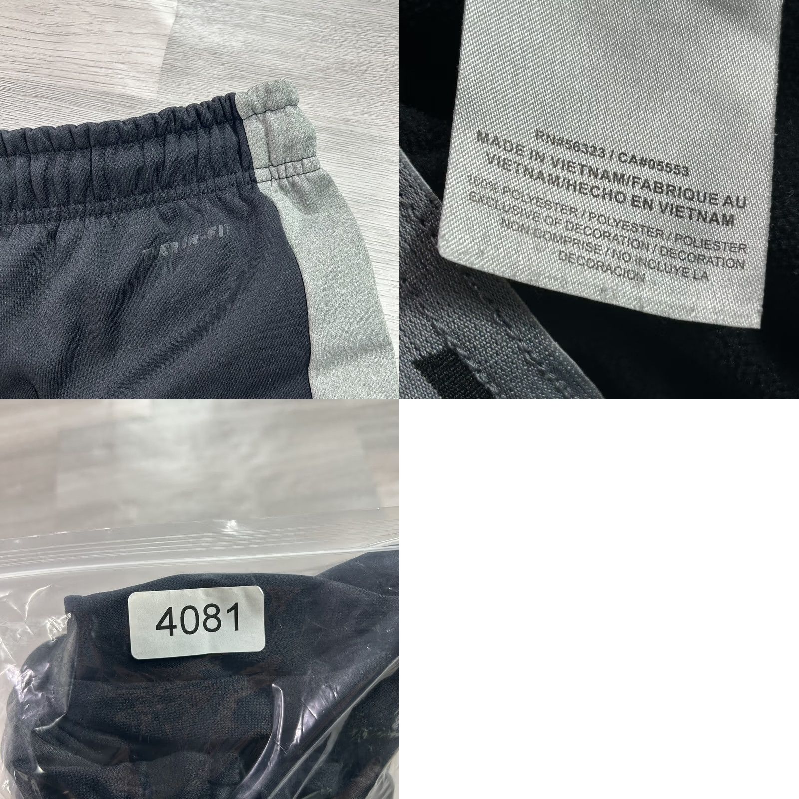 Nike Nike Therma-FIT Track Pants Mens Large Black Colorblock Fleece Athletic Training Pants Size US 33 - 9 Thumbnail