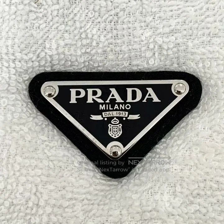 Prada Prada White Triangle Logo Cotton Towel Shorts. Size US 40 / EU 56 - 5 Thumbnail