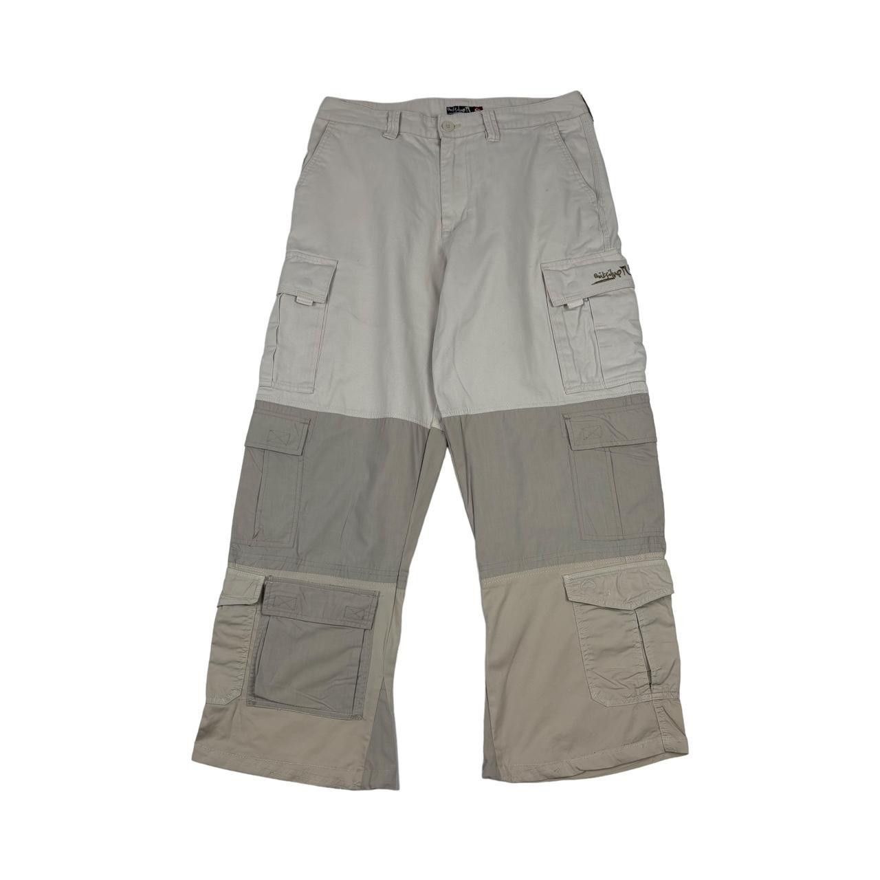 Japanese Brand × Vintage Custom 1:1 gradient flared cargo pants Size US 35 - 1 Thumbnail