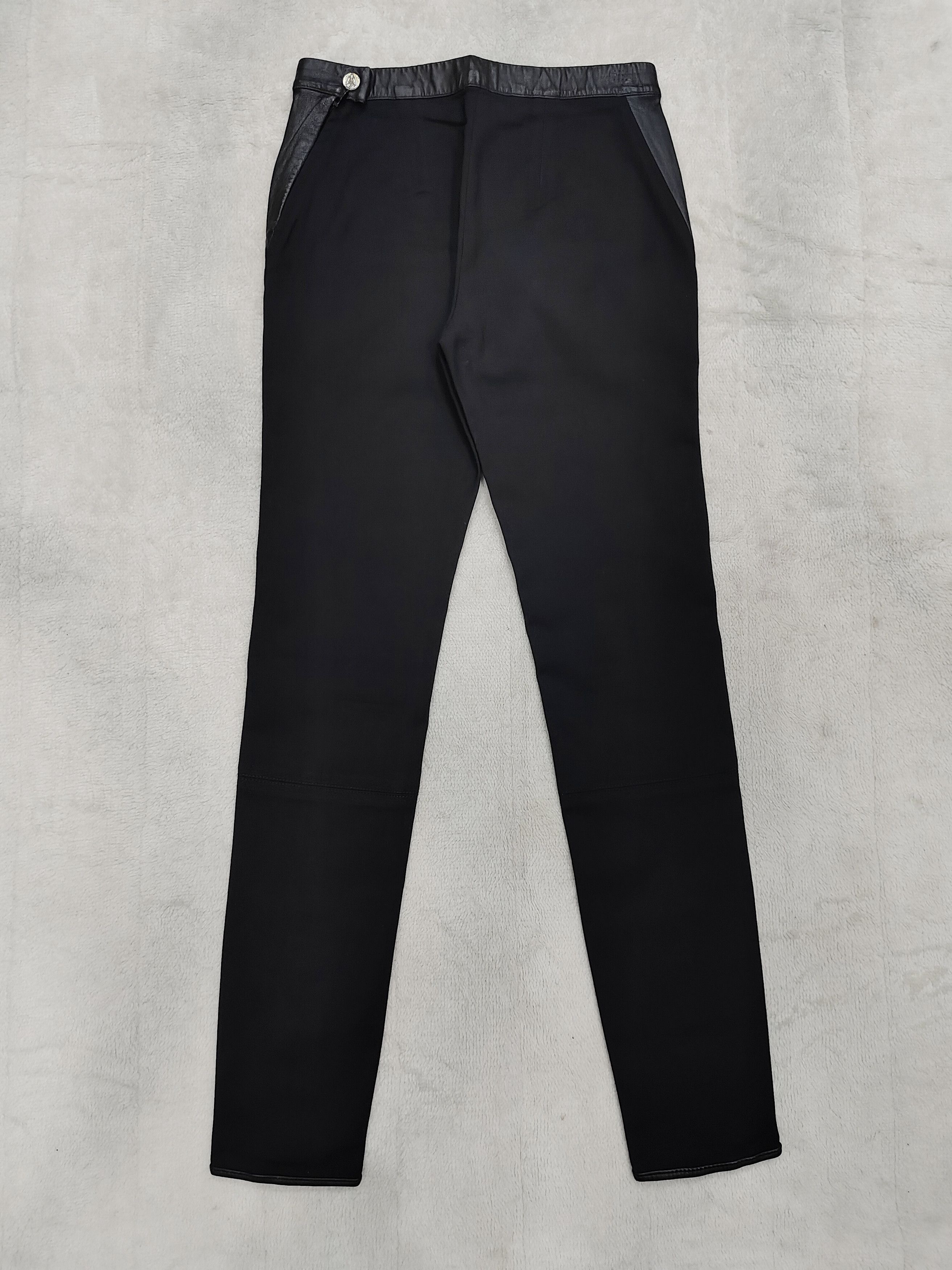 Faith Connexion Faith Connexion❤️‍🔥Tapered Rock Luxe Leather Trim Trousers Size 27" / US 4 / IT 40 - 6 Thumbnail