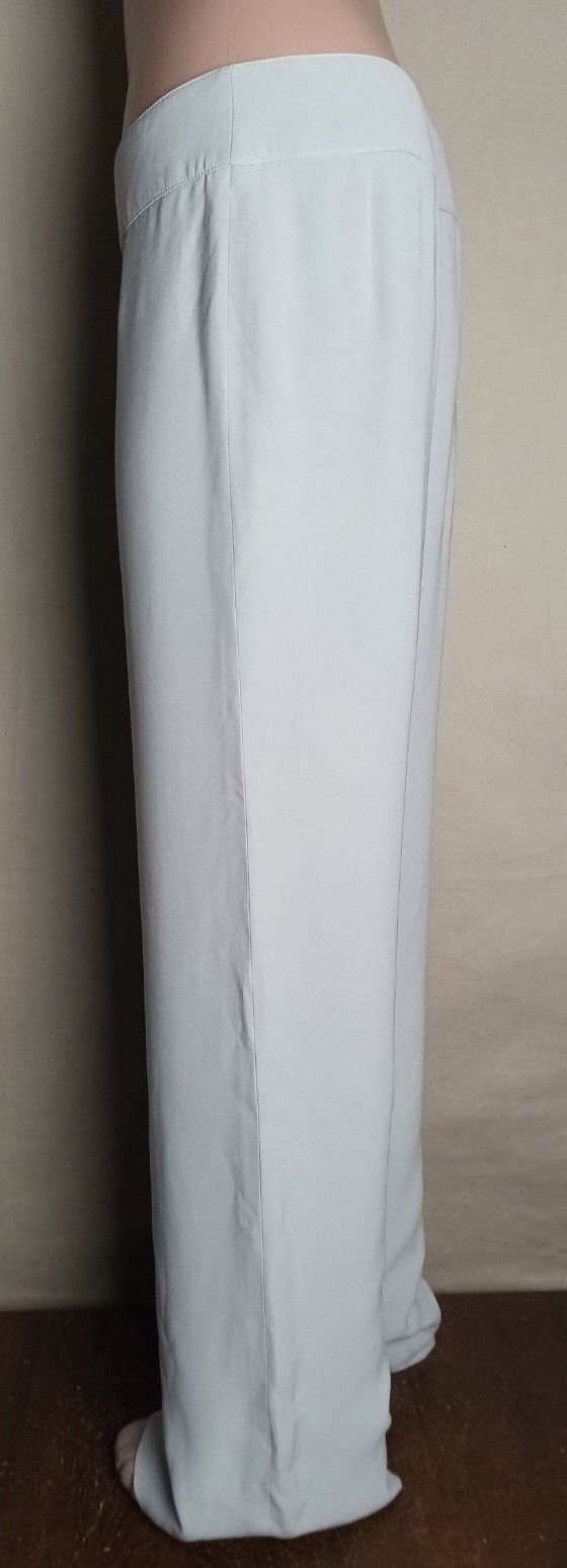 Armani Collezioni × Giorgio Armani Armani Collezioni Silk Wide Womens Pants Light Grey EU 42 Size 28" / US 6 / IT 42 - 5 Thumbnail