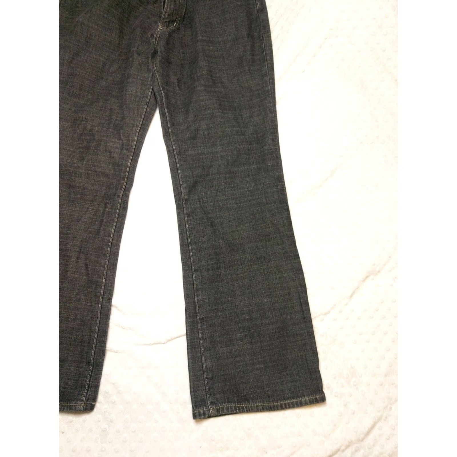 Denime BQB Jeans Womens Size 17 Regular Mid Rise Denim Black 31x30 Embroidery Bohemian 90s Jeans Mens? Size 38" / US 16 / IT 52 - 2 Thumbnail