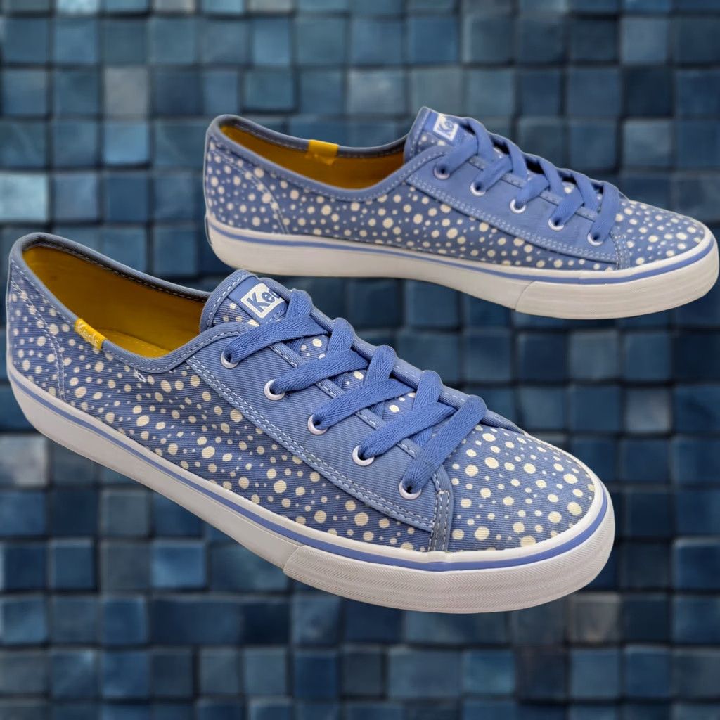 Keds Keds Double Up Bubble Blue Low Top Shoe Women 9.5 Canvas Dotted WF49944 Casual Sneaker Menstrual? Size L / US 10 / IT 46 - 1 Thumbnail