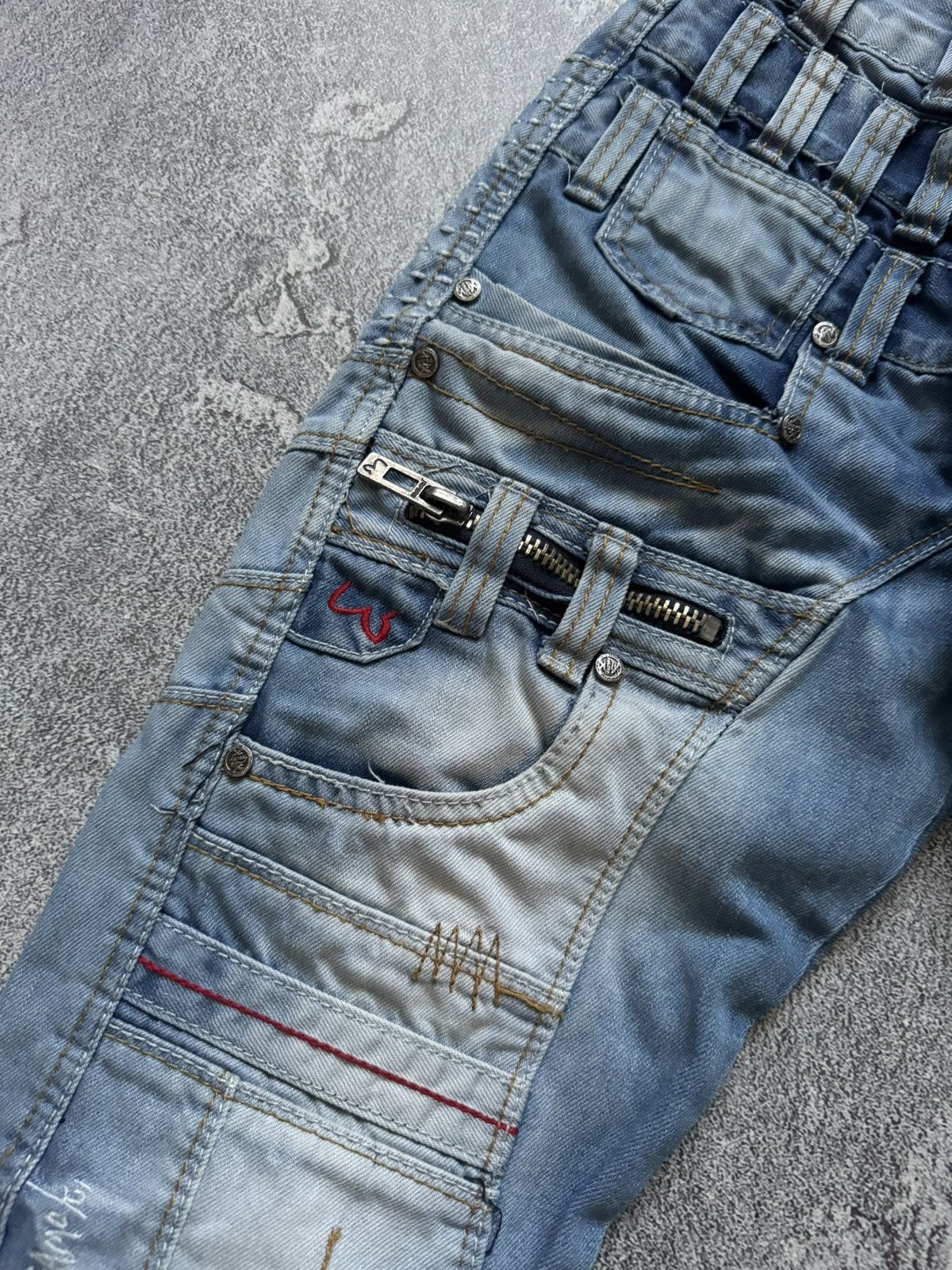 Japanese Brand Japrag 29 by okishana samoki denim cargo pant trouser Jean Size US 29 - 5 Thumbnail