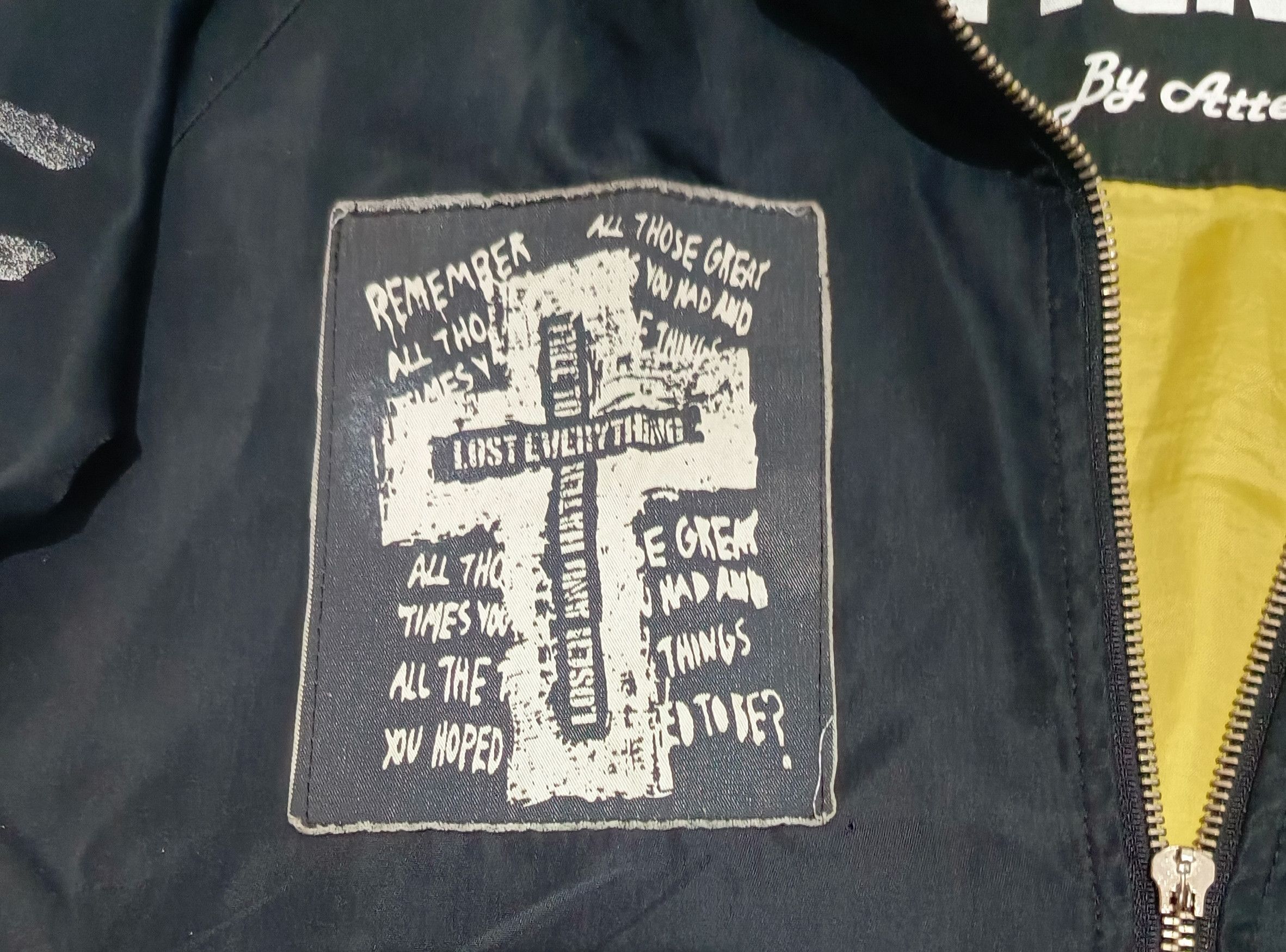20471120 ATTENTION Destroyed ANARCHY GOTHIC PUNK BOMBER JACKET Size US M / EU 48-50 / 2 - 7 Thumbnail