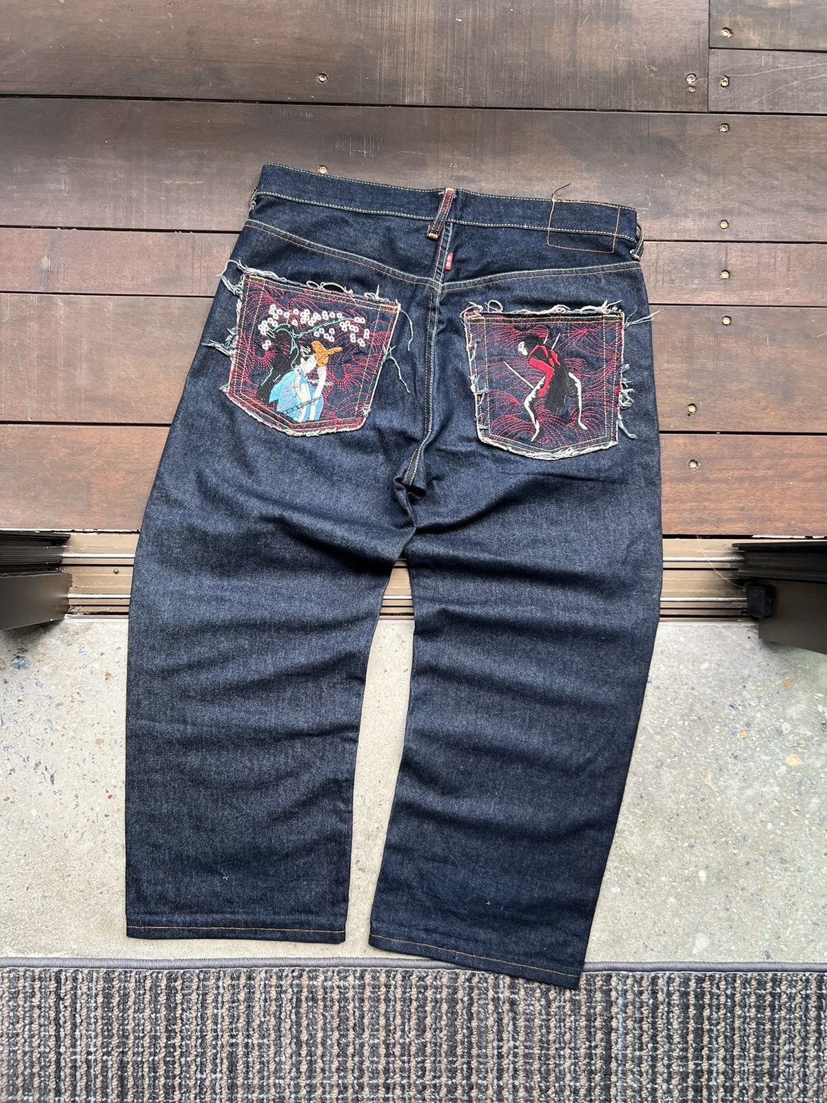 RMC Jeans RMC VINTAGE EMBROIDED RARE JAPANESE JEANS DENIM EVISU STYLE Size US 36 / EU 52 - 1 Thumbnail