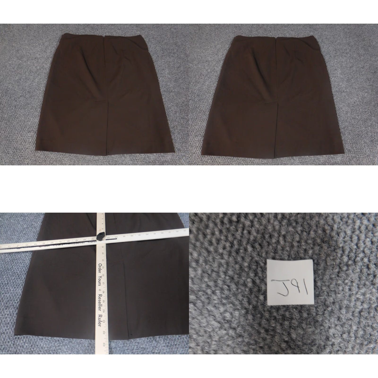 Apt. 9 Apt 9 Skirt Womens Knee Length A-Line Brown 10 Zip Lined Ruffle Knit Polyester Regular Rise Mid Block Pattern Solid Casual Vintage No Women/Skirt Size 32" / US 10 / IT 46 - 8 Thumbnail