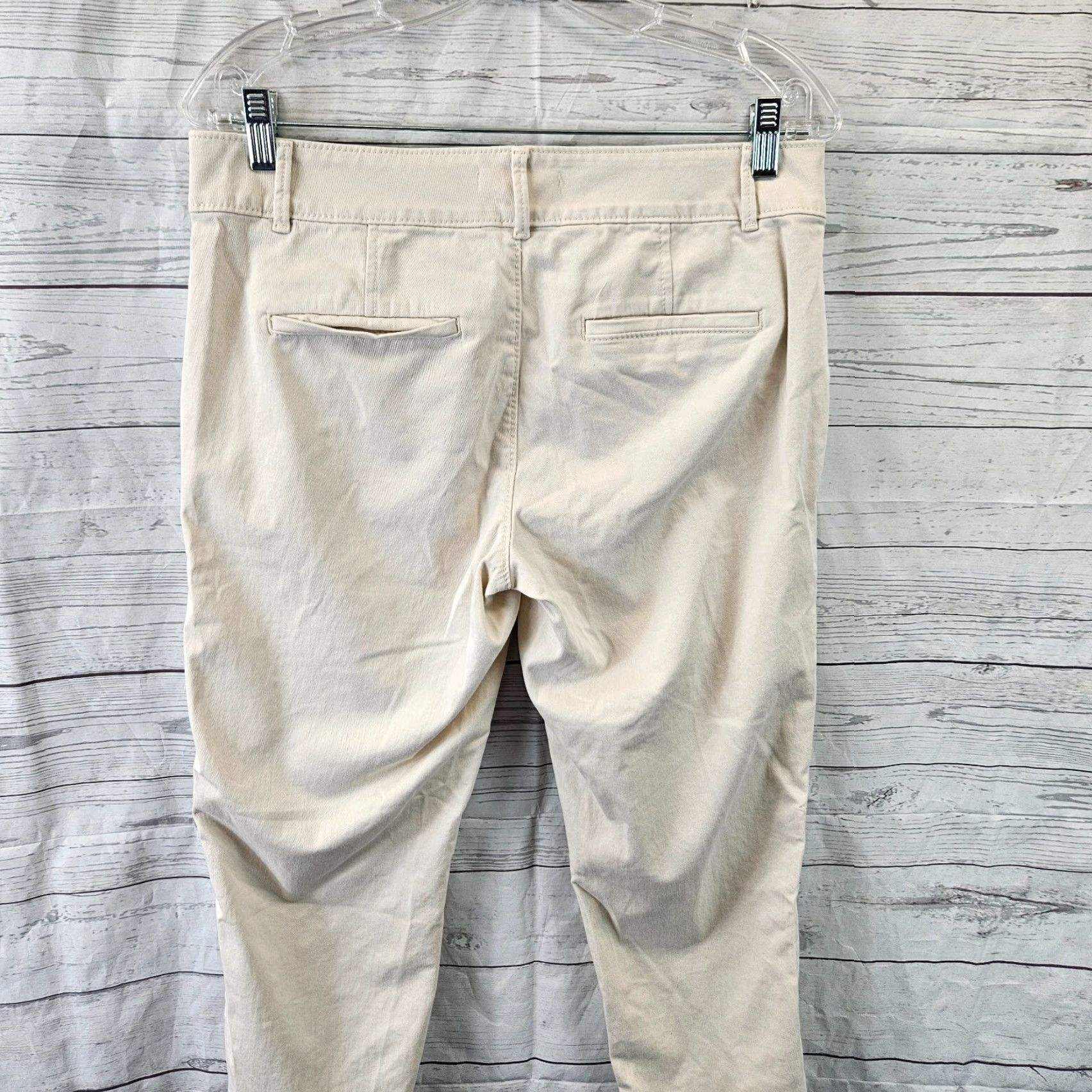 Loft LOFT Ann Taylor Womens Marisa Ankle Pants Sz 6 Embroidered Raw Hem Ivory Cotton Blend Pants Womens 6 Ankle Embroidered Ivory 90s? Size 28" / US 6 / IT 42 - 5 Thumbnail