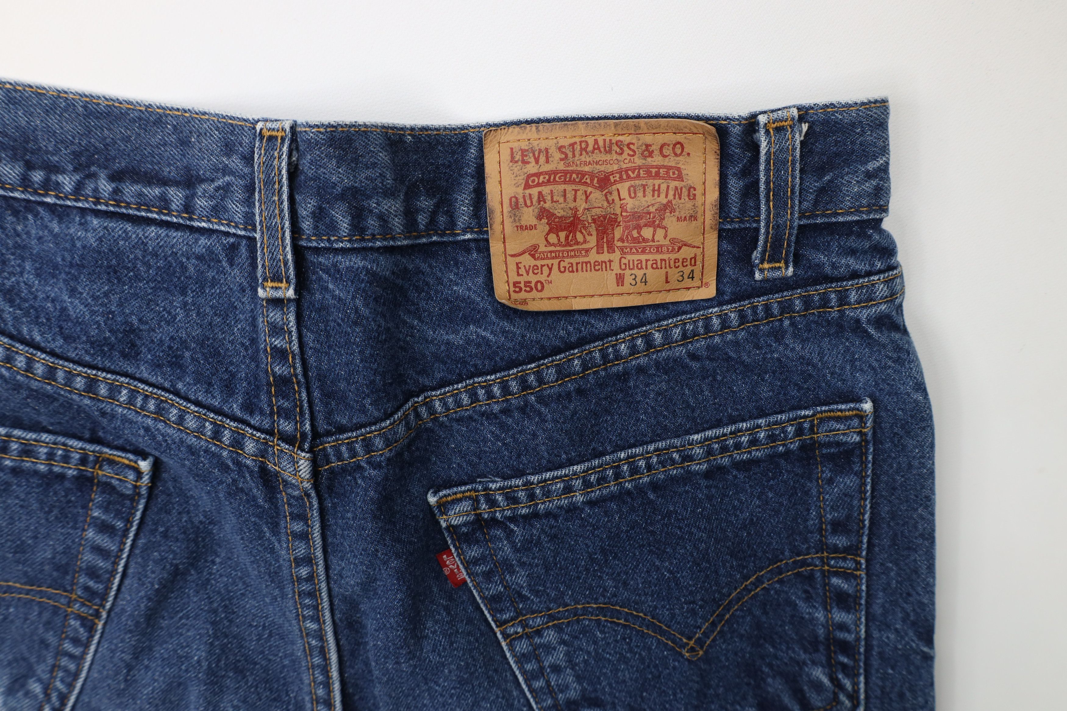 Levi's Vintage Y2K 2002 Levis 550 Relaxed Fit Denim Jeans Blue USA Size US 34 / EU 50 - 12 Thumbnail