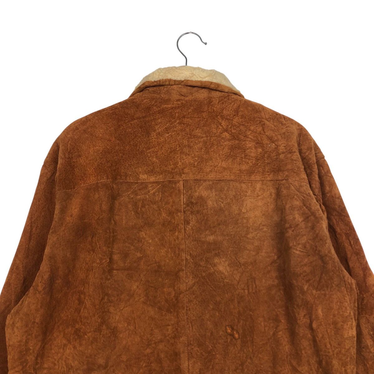 Japanese Brand 📌Vtg Biker Leather Jacket Out Brook Fur Collar Issey Miyake Size US L / EU 52-54 / 3 - 10 Thumbnail