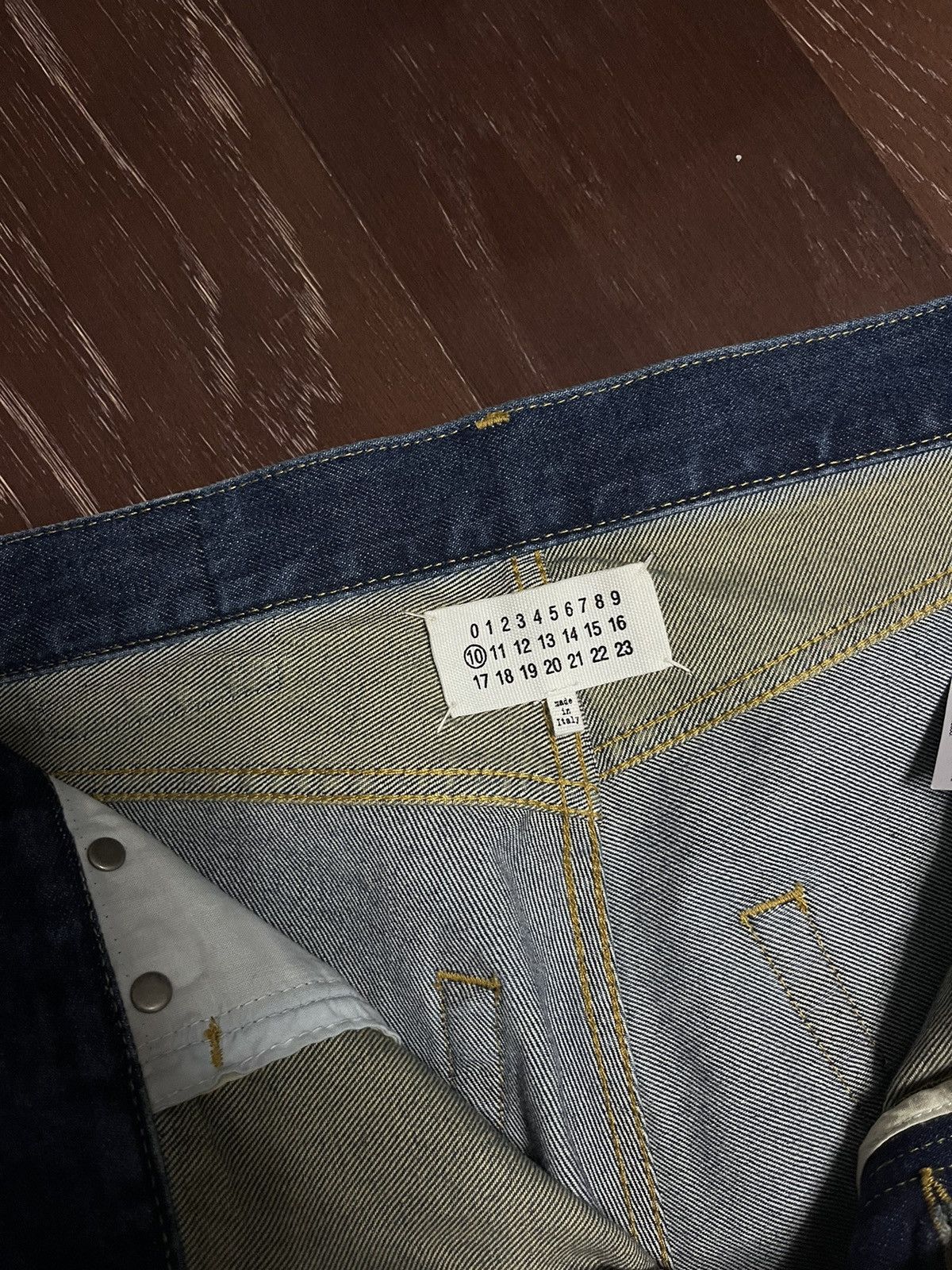 Maison Margiela Maison Margiela Two Tone Stacked Denim Size US 33 - 5 Thumbnail