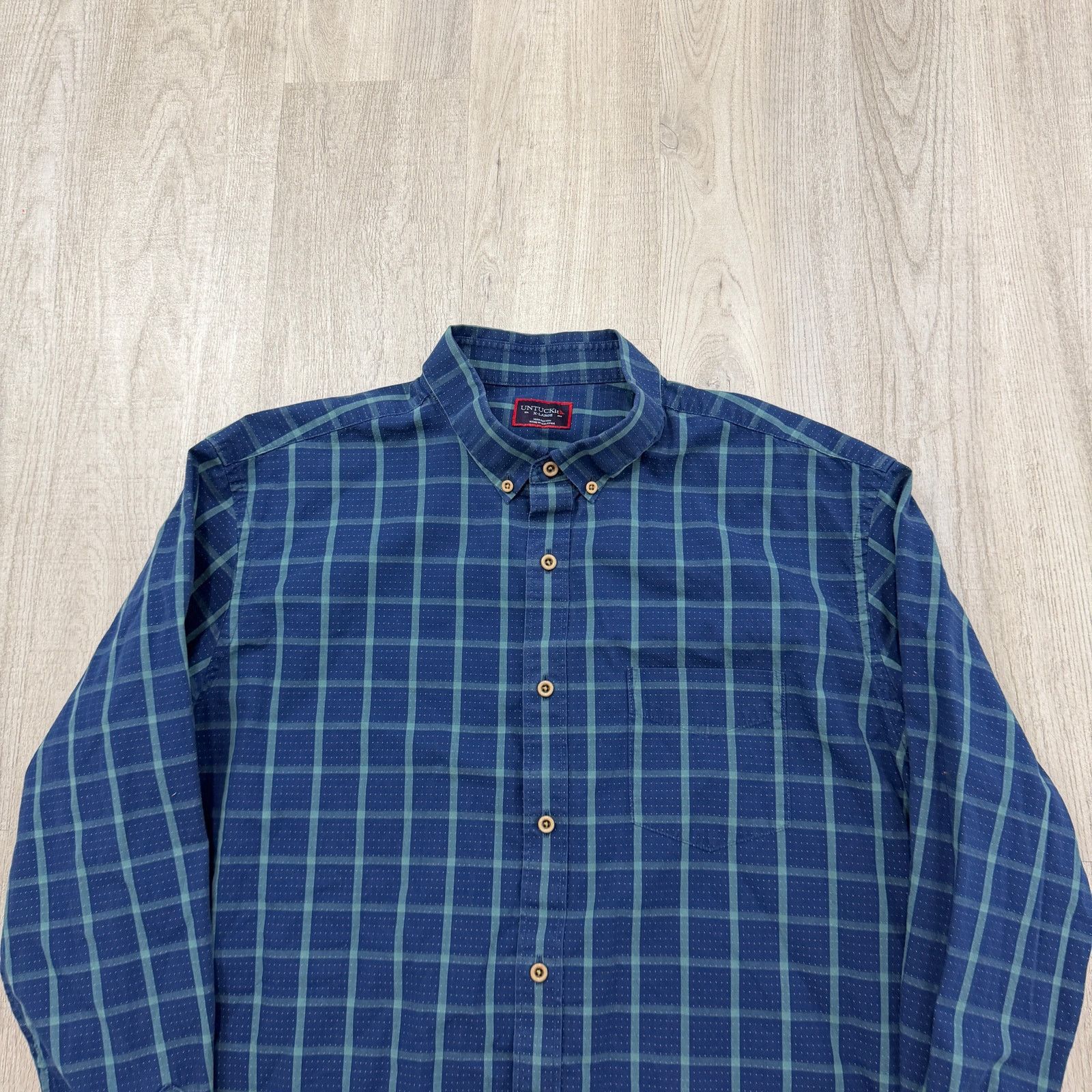UNTUCKit Untuckit Corison Button Down Shirt Men's Extra Large XL Blue Size US XL / EU 56 / 4 - 2 Thumbnail