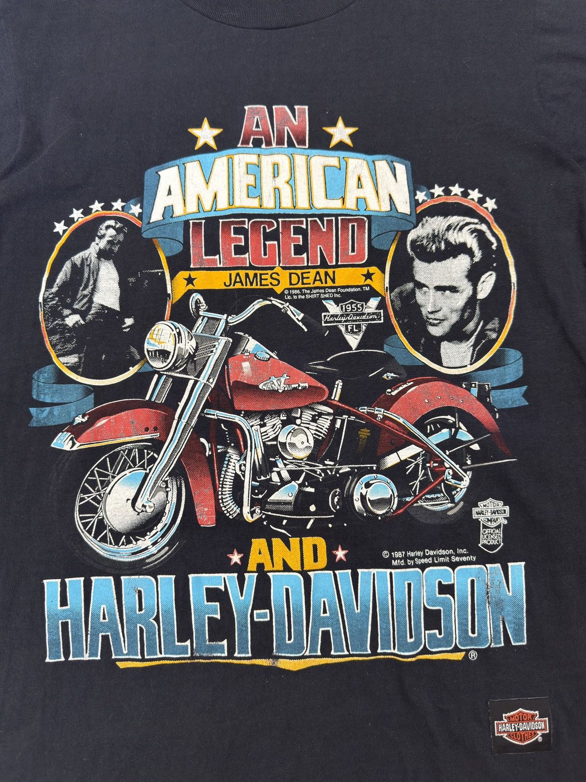 Harley Davidson Vintage 1987 Oneita Harley Davidson x James Dean T-Shirt L Size US L / EU 52-54 / 3 - 3 Thumbnail