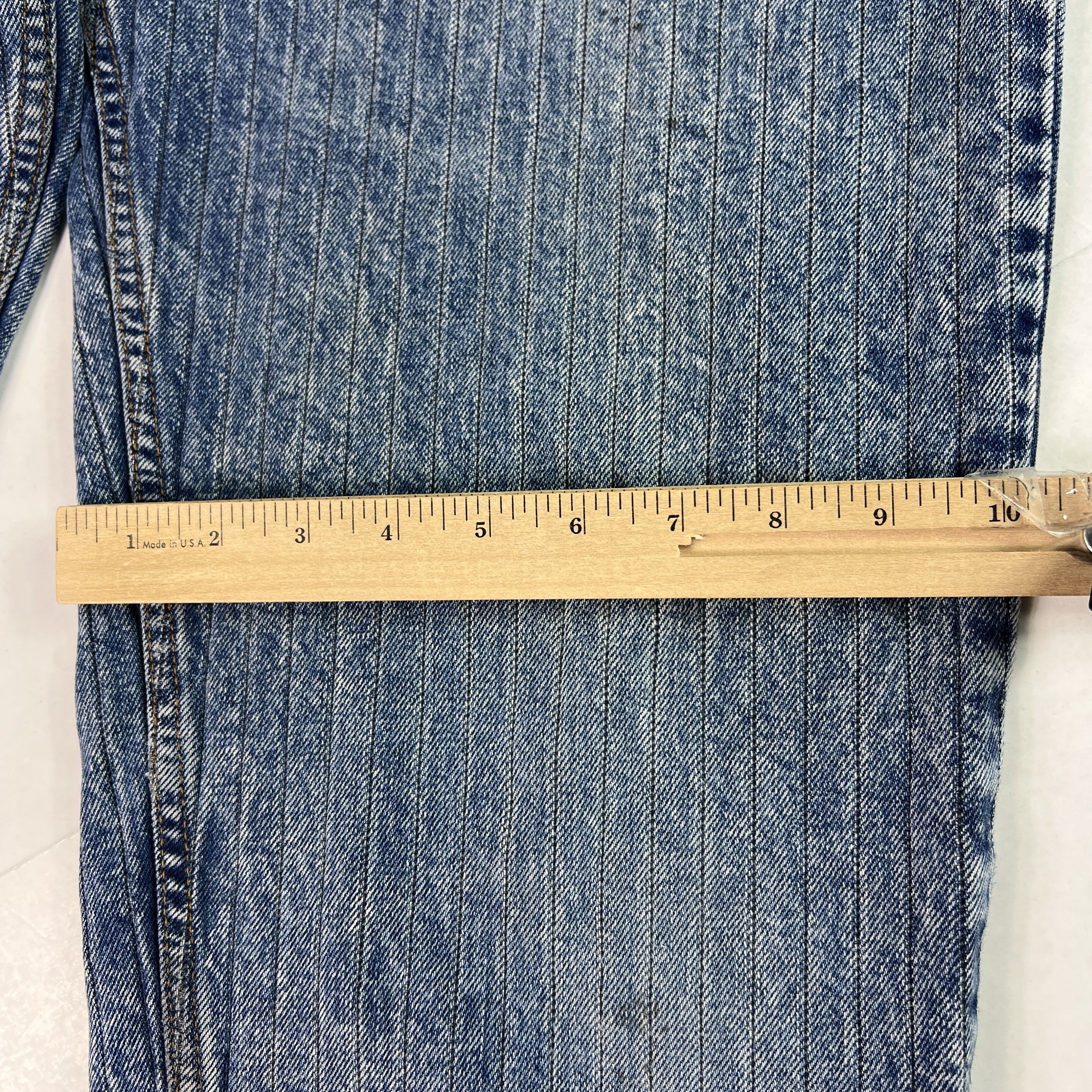 Levi's VTG 80s Levi's Jeans 550 Relaxed Blue Pinstripe Faded Denim Size US 32 / EU 48 - 22 Thumbnail