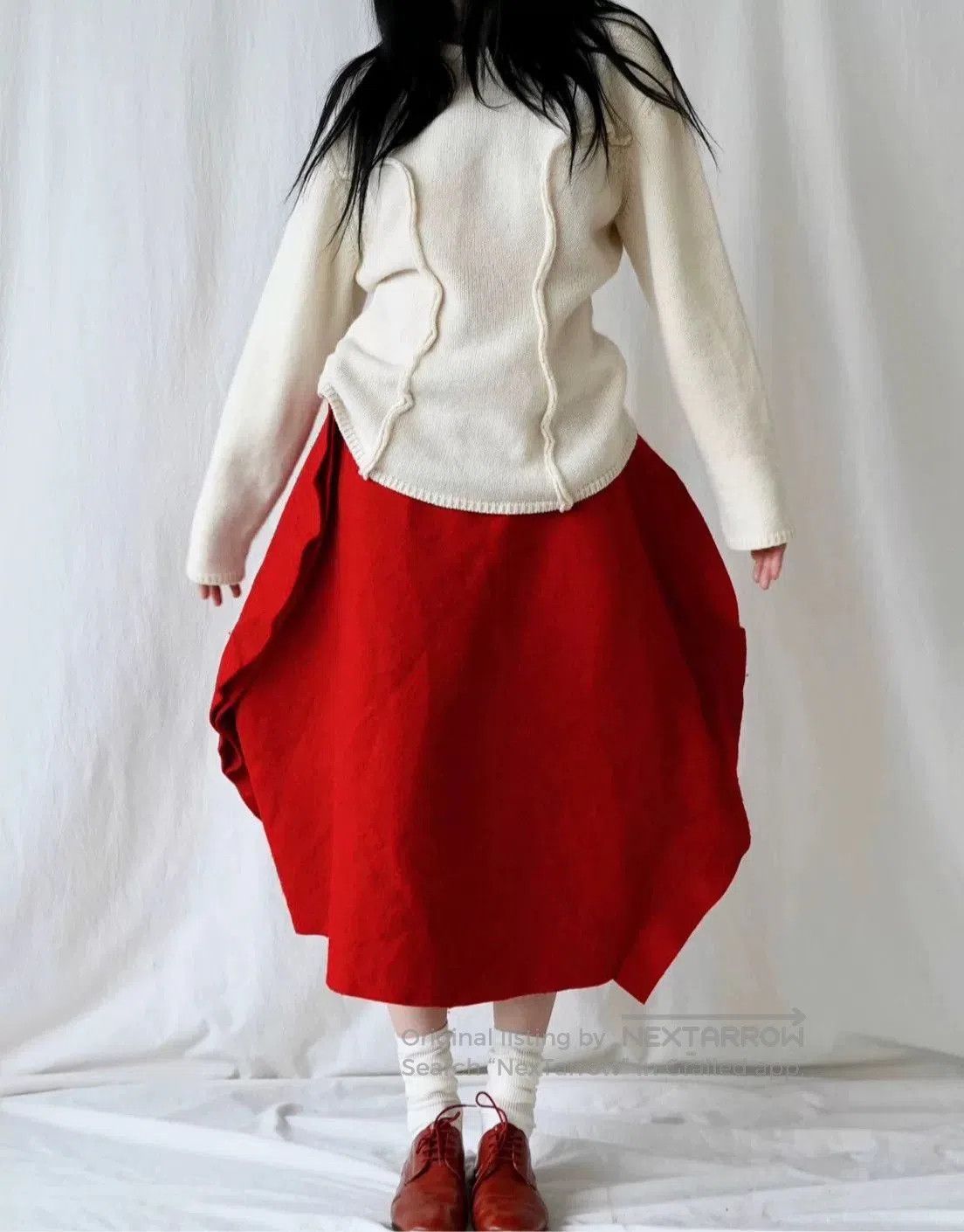 CDG by Comme des Garcons Cream Oversized Wool Sweater. Size M / US 6-8 / IT 42-44 - 2 Thumbnail