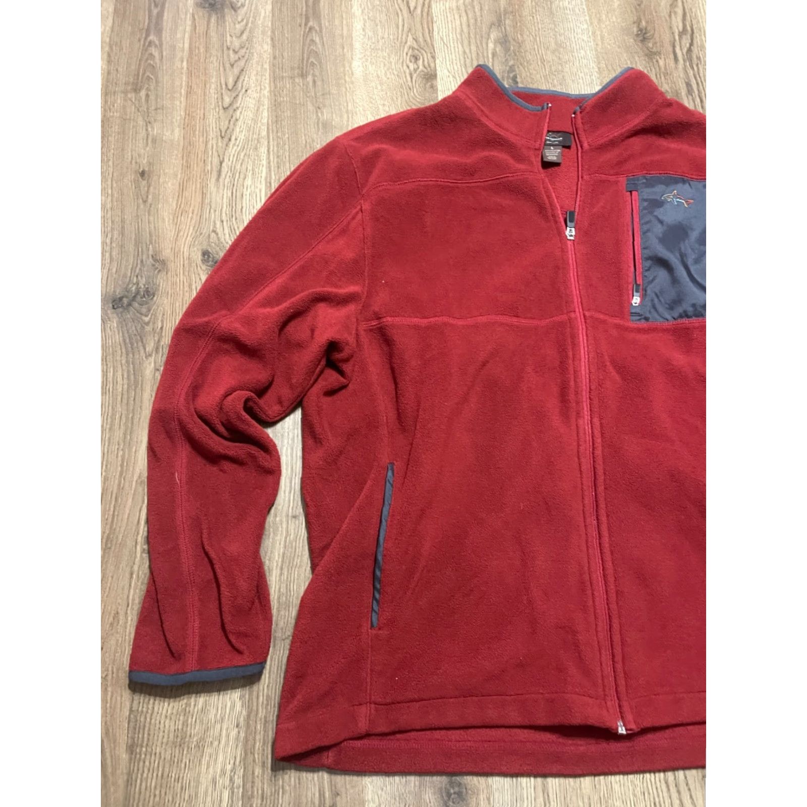 Vintage Greg Norman Sweater Men's Large Red Gray Full Zip Fleece Pockets, Regular Fit, Solid, Casual, Men, XL? Wait check. Size US L / EU 52-54 / 3 - 3 Thumbnail