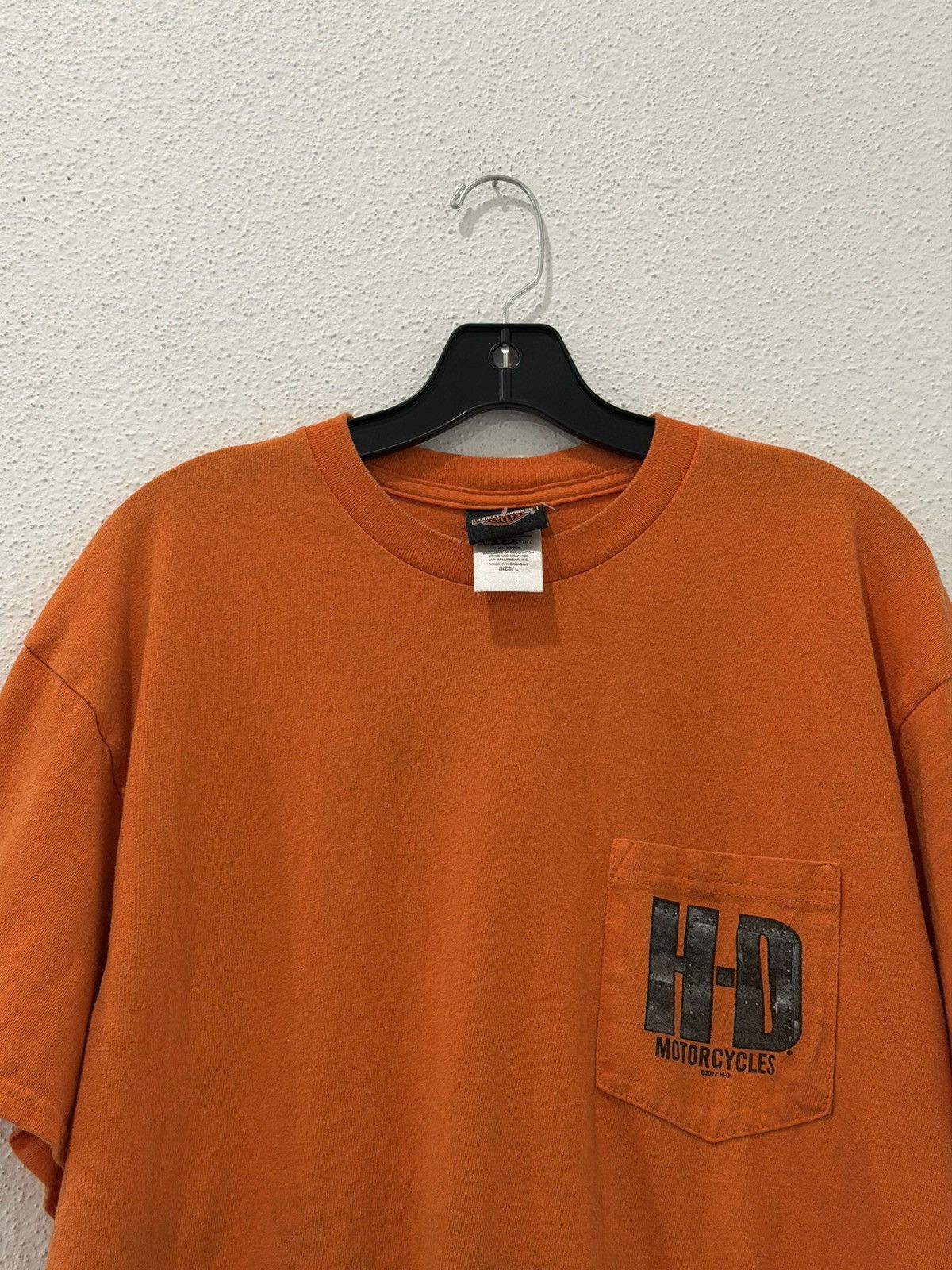 Harley Davidson Vintage Harley Davidson Keywest Chapter Orange Pocket Tee L Size US L / EU 52-54 / 3 - 4 Thumbnail
