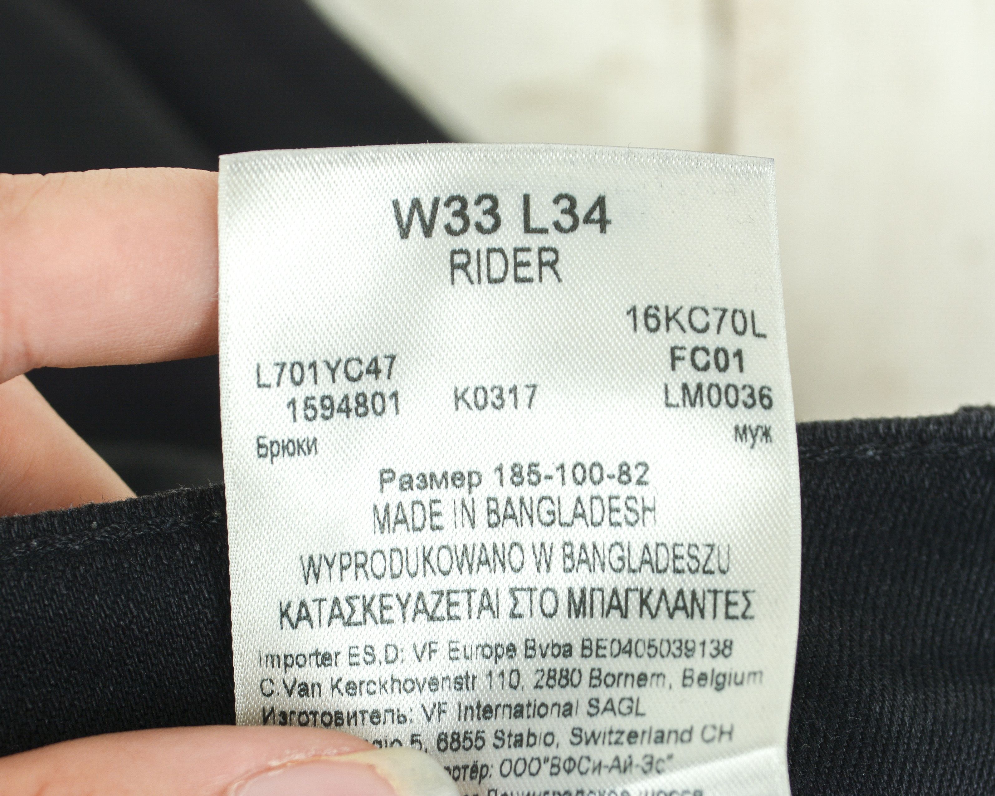 Lee LEE Rider W33 L34 Regular Fit Straight Jeans Denim Pants VTG Size US 33 - 8 Thumbnail