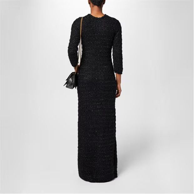 Balenciaga o1g2r1mq0924 Maxi Dress in Black Size S / US 4 / IT 40 - 6 Thumbnail