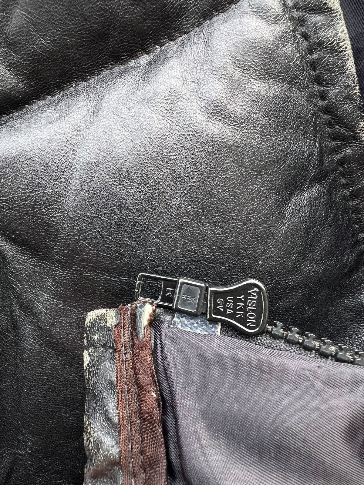 Schott × Vintage Vintage Schott Black Leather Puffer Down Jacket Size US M / EU 48-50 / 2 - 17 Thumbnail