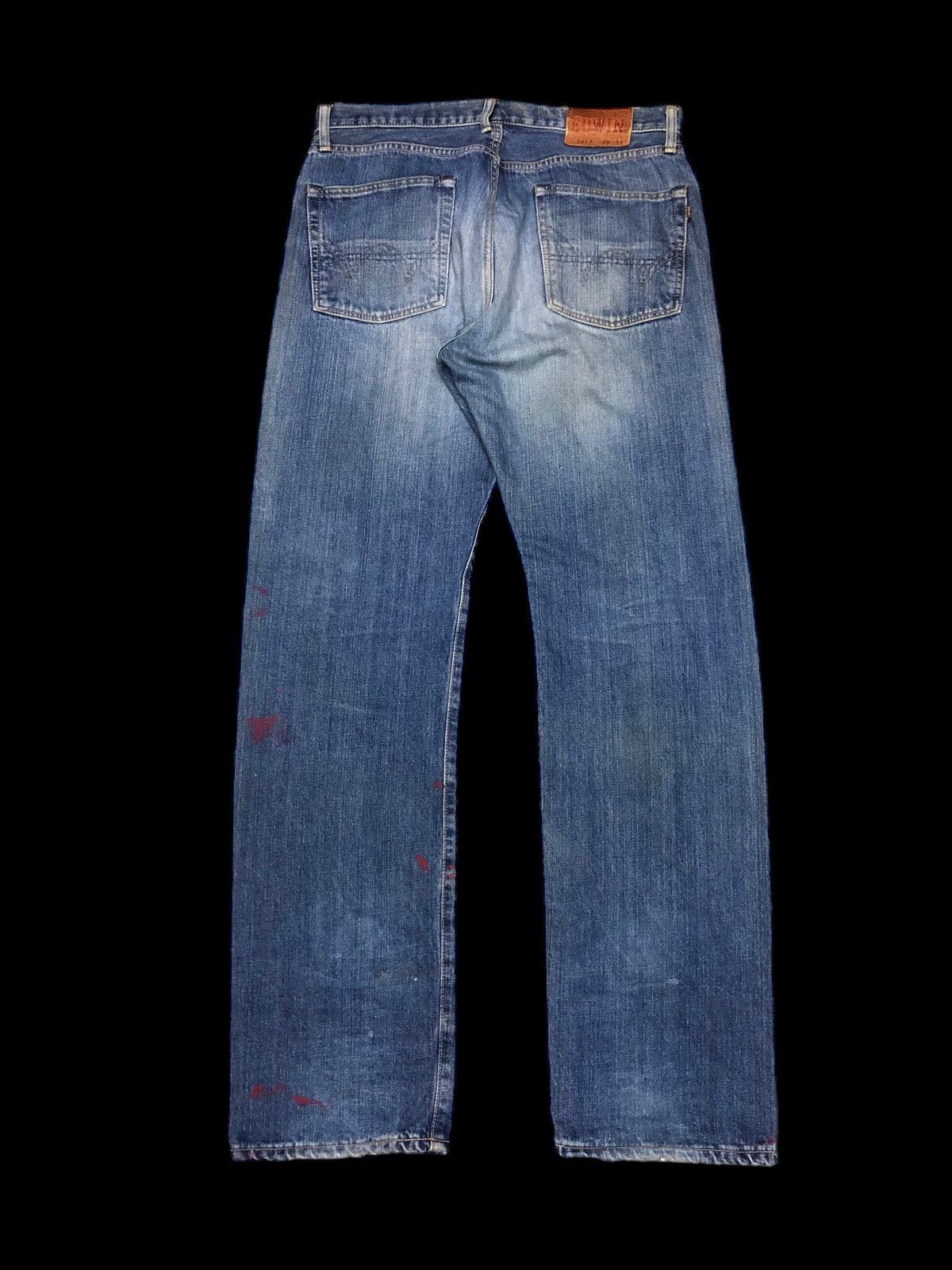 Edwin × Vintage VINTAGE EDWIN PAINTED SELVEDGE DISTRESSED DENIM Size US 34 / EU 50 - 2 Thumbnail